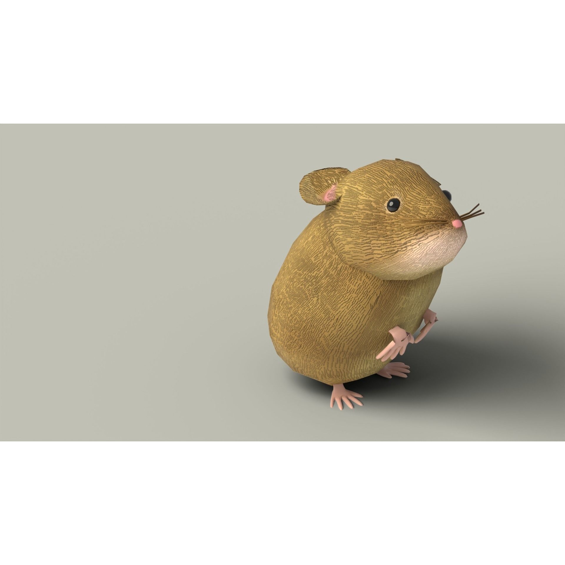 European Field Mouse Free low-poly 3D model 6
