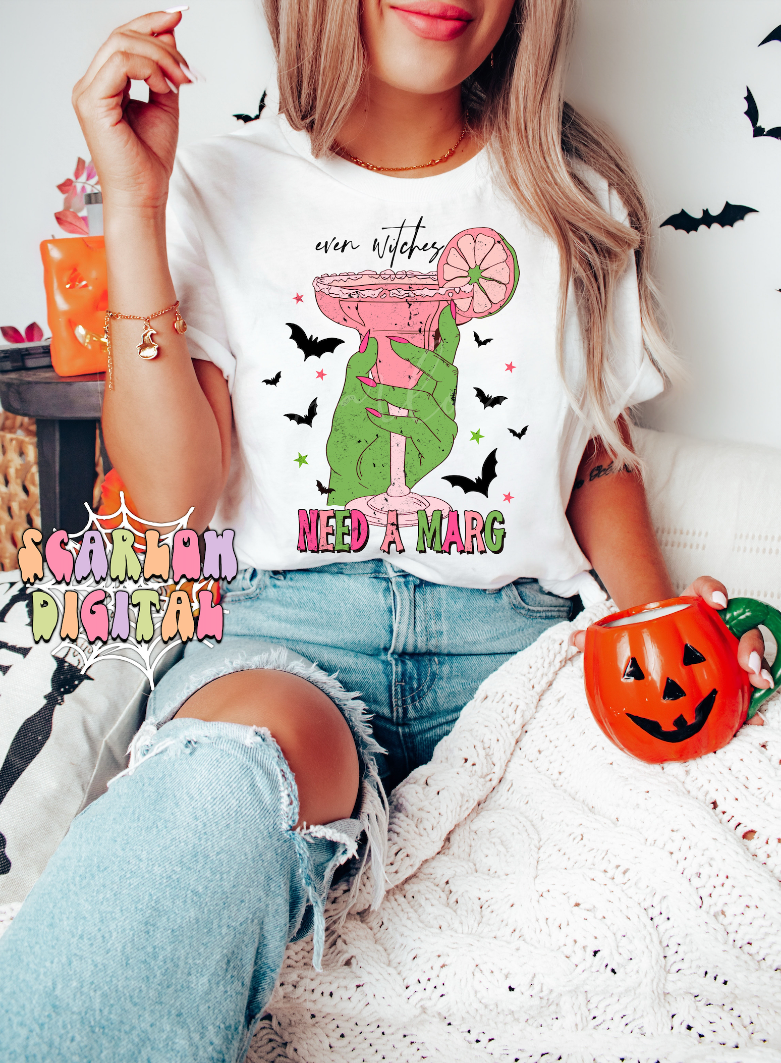 Even Witches Need a Marg PNG-Halloween Sublimation Digital Design Download-margarita png, funny png, adult humor png, witchcraft png, spooky 5