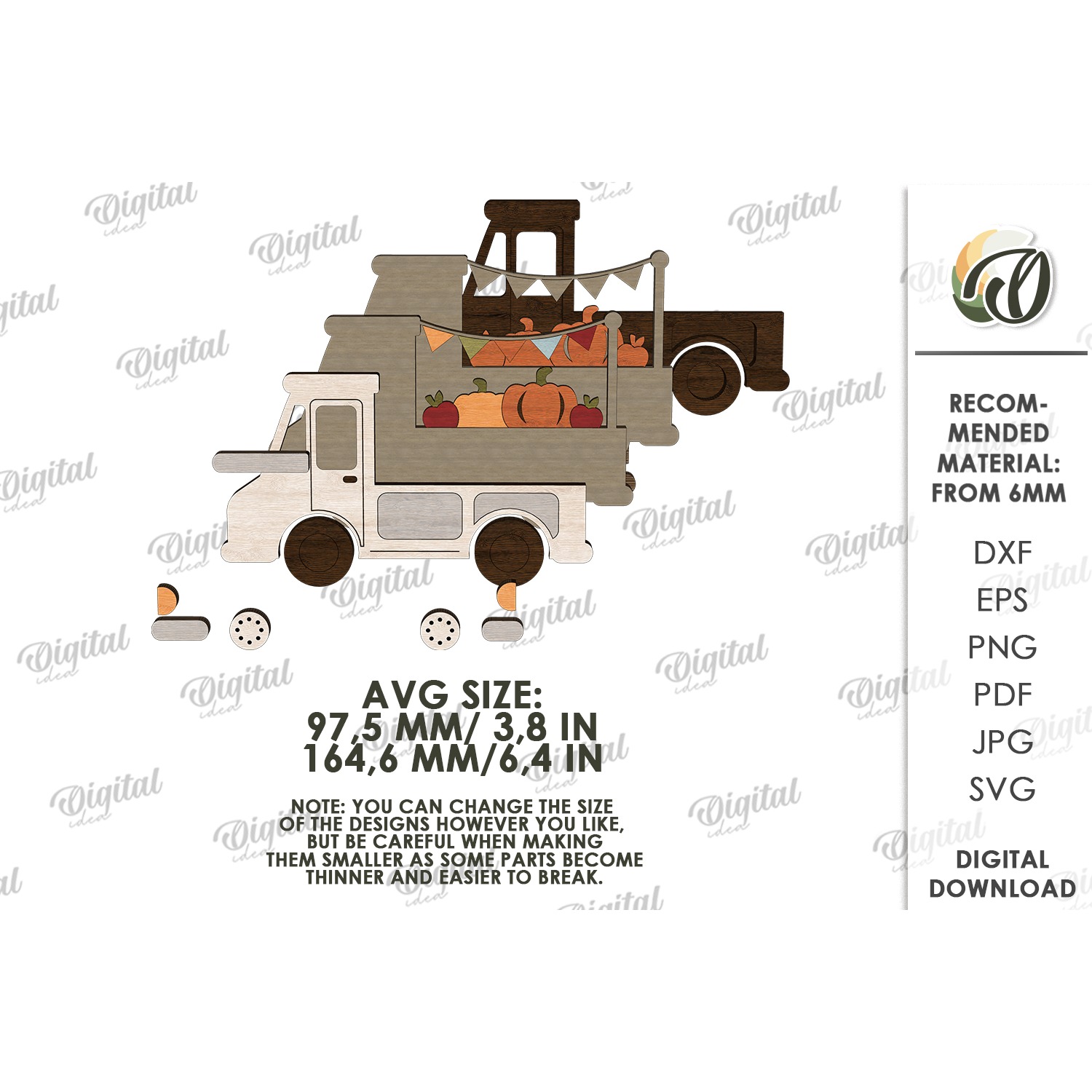 Fall Layered Car Laser Cut. Standing Decor SVG (5) 2