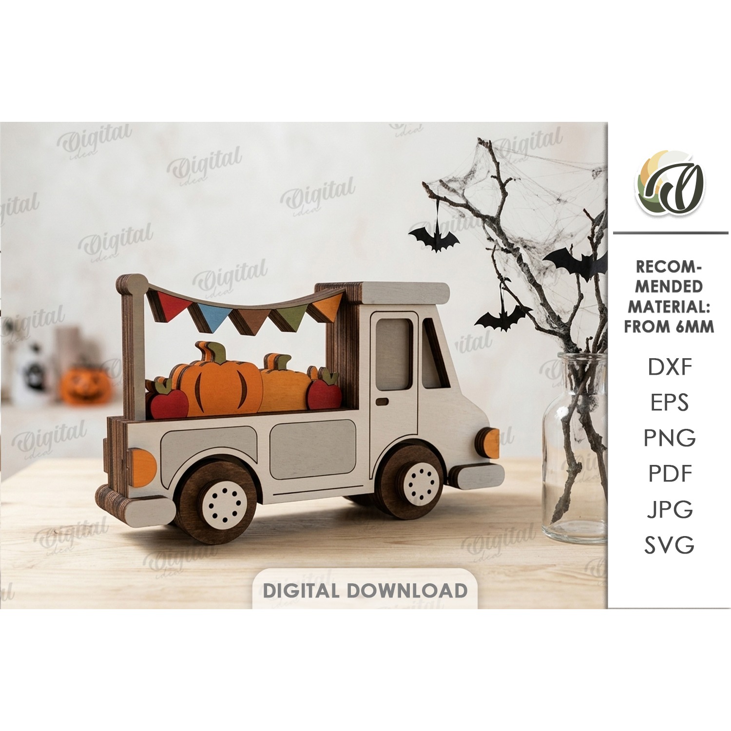 Fall Layered Cars Bundle Laser Cut. Standing Decor SVG 11
