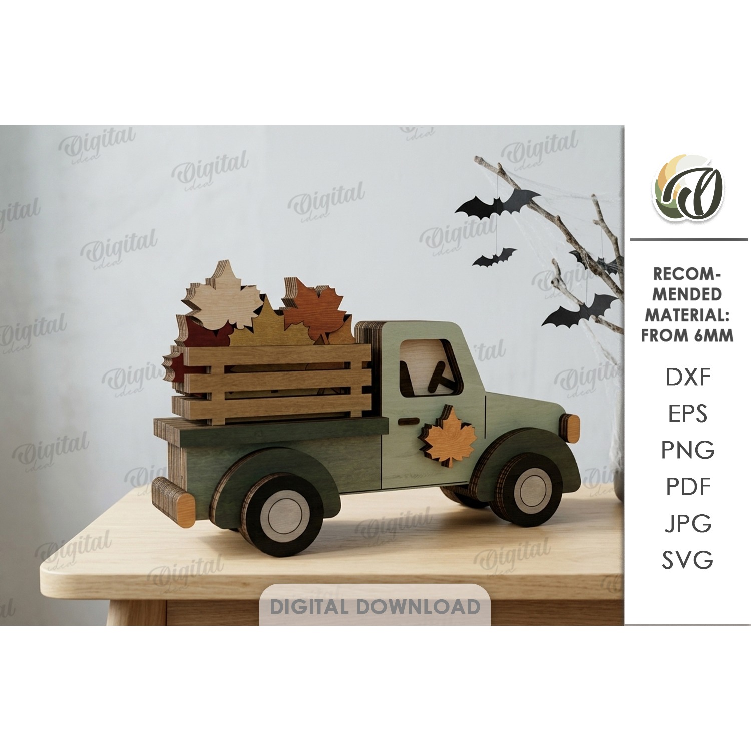 Fall Layered Cars Bundle Laser Cut. Standing Decor SVG 16