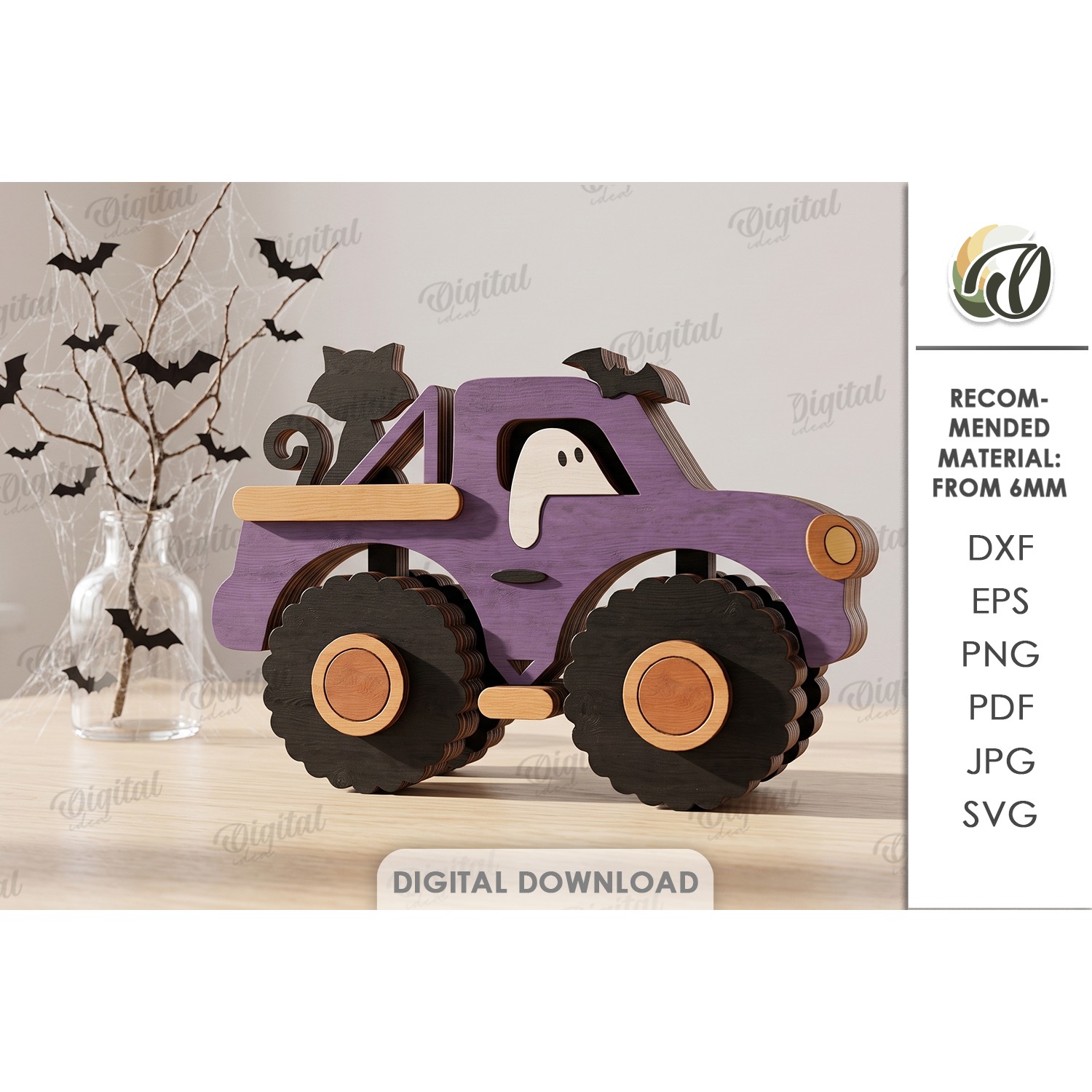 Fall Layered Cars Bundle Laser Cut. Standing Decor SVG 7