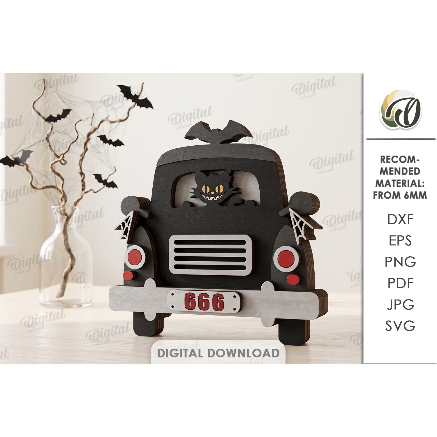 Fall Layered Cars Bundle Laser Cut. Standing Decor SVG 8