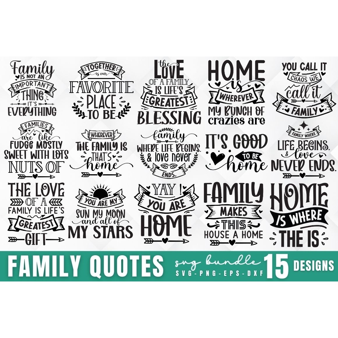 Family Quotes SVG Bundle