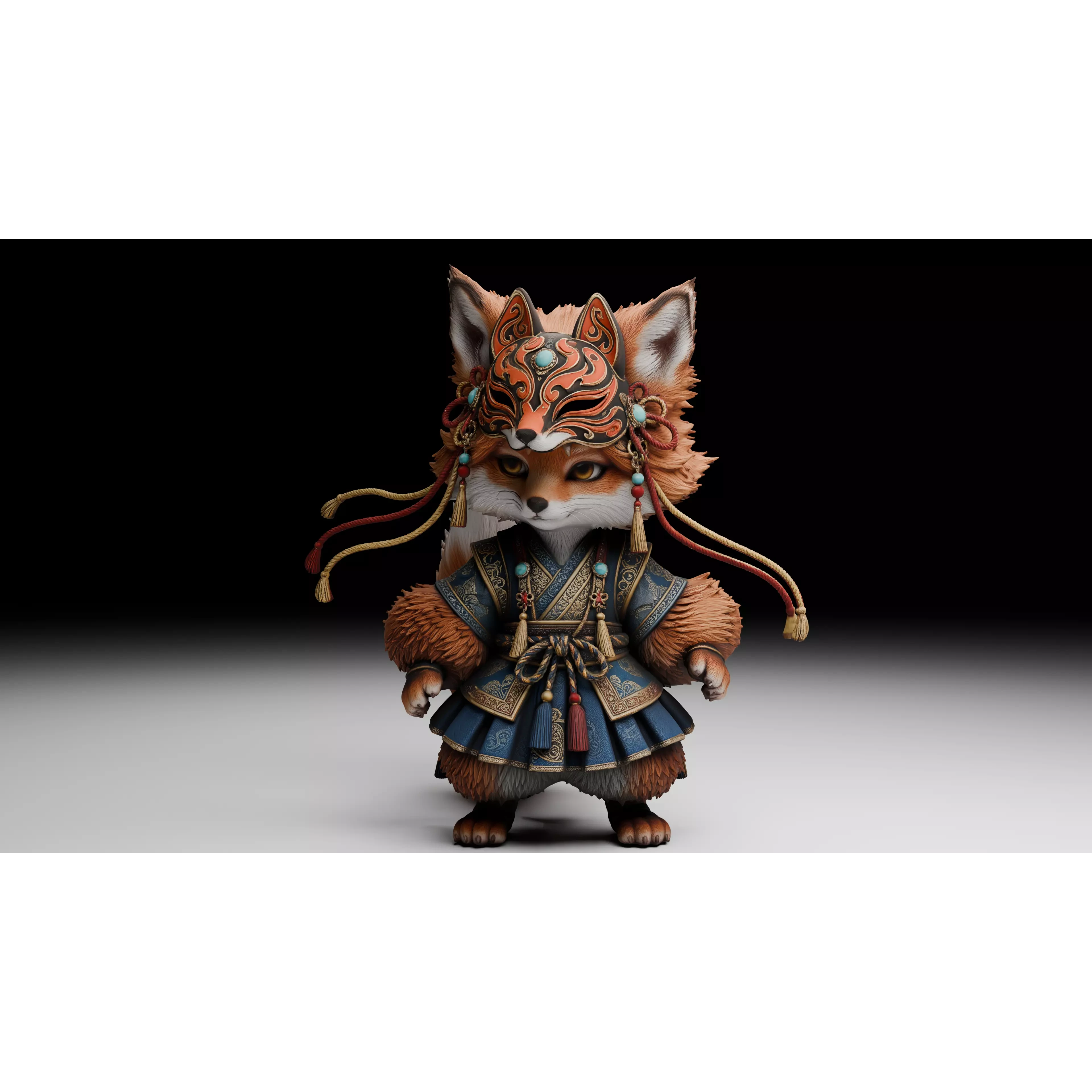 Fantasy Fox Warrior Character Free 3D model