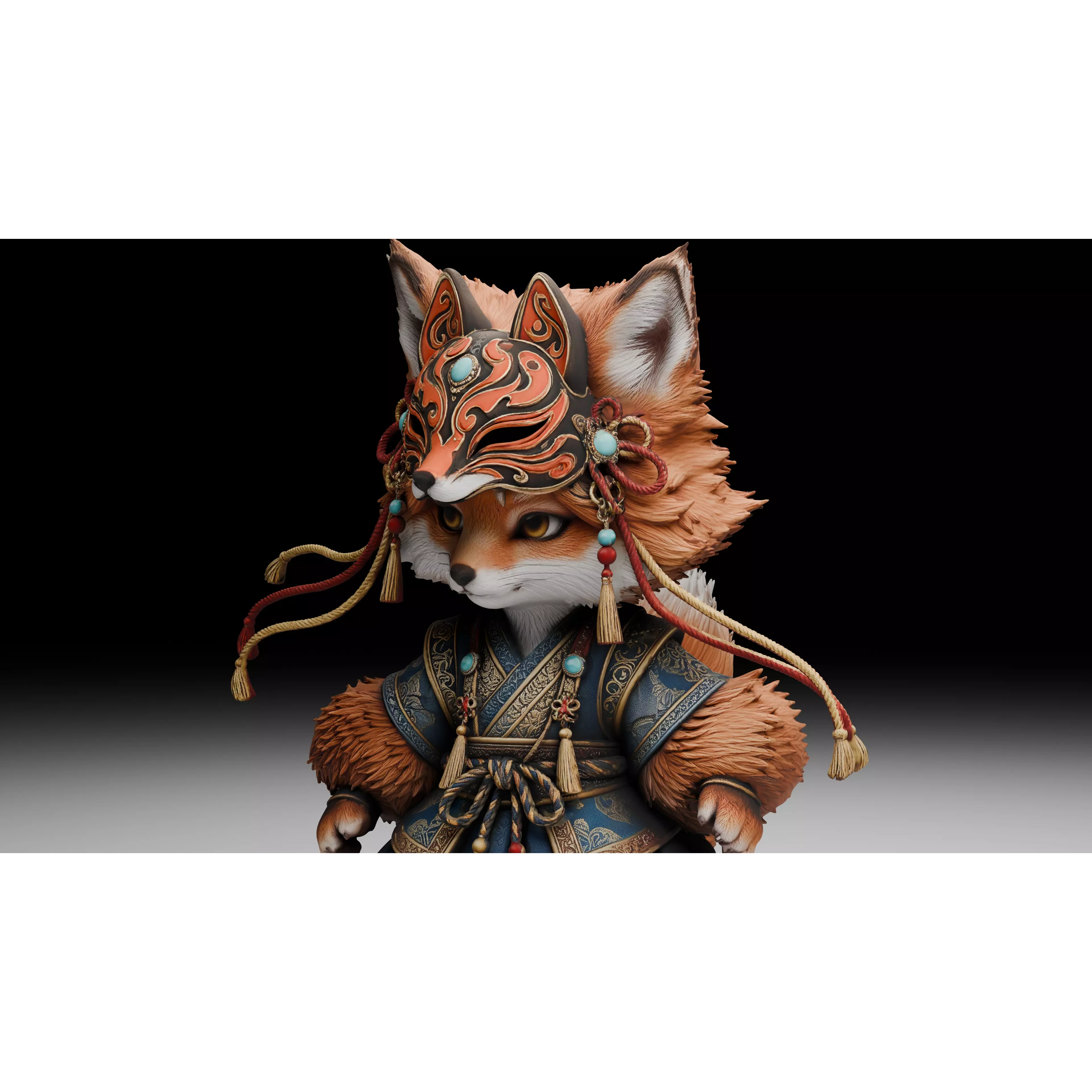 Fantasy Fox Warrior Character Free 3D model 2