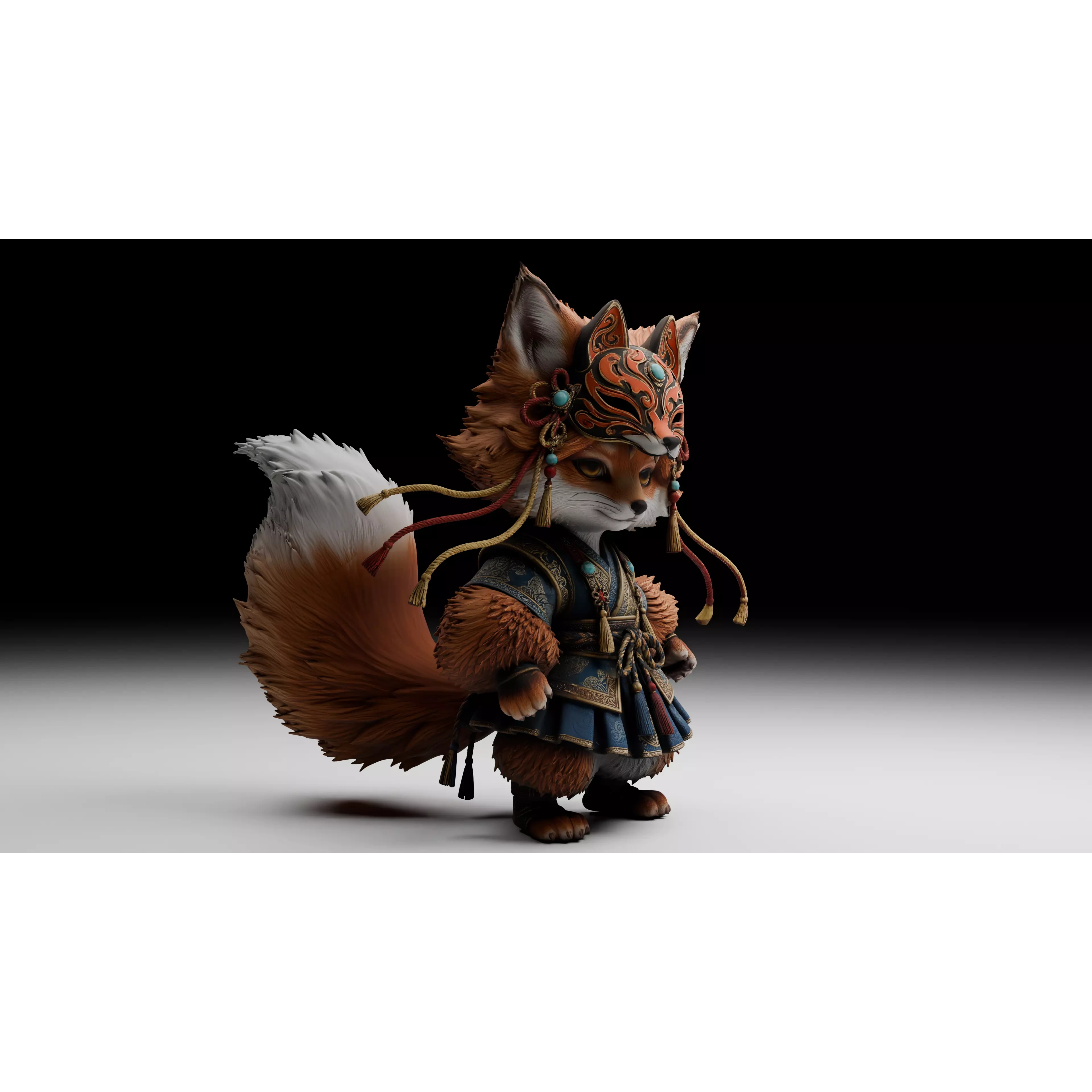 Fantasy Fox Warrior Character Free 3D model 3