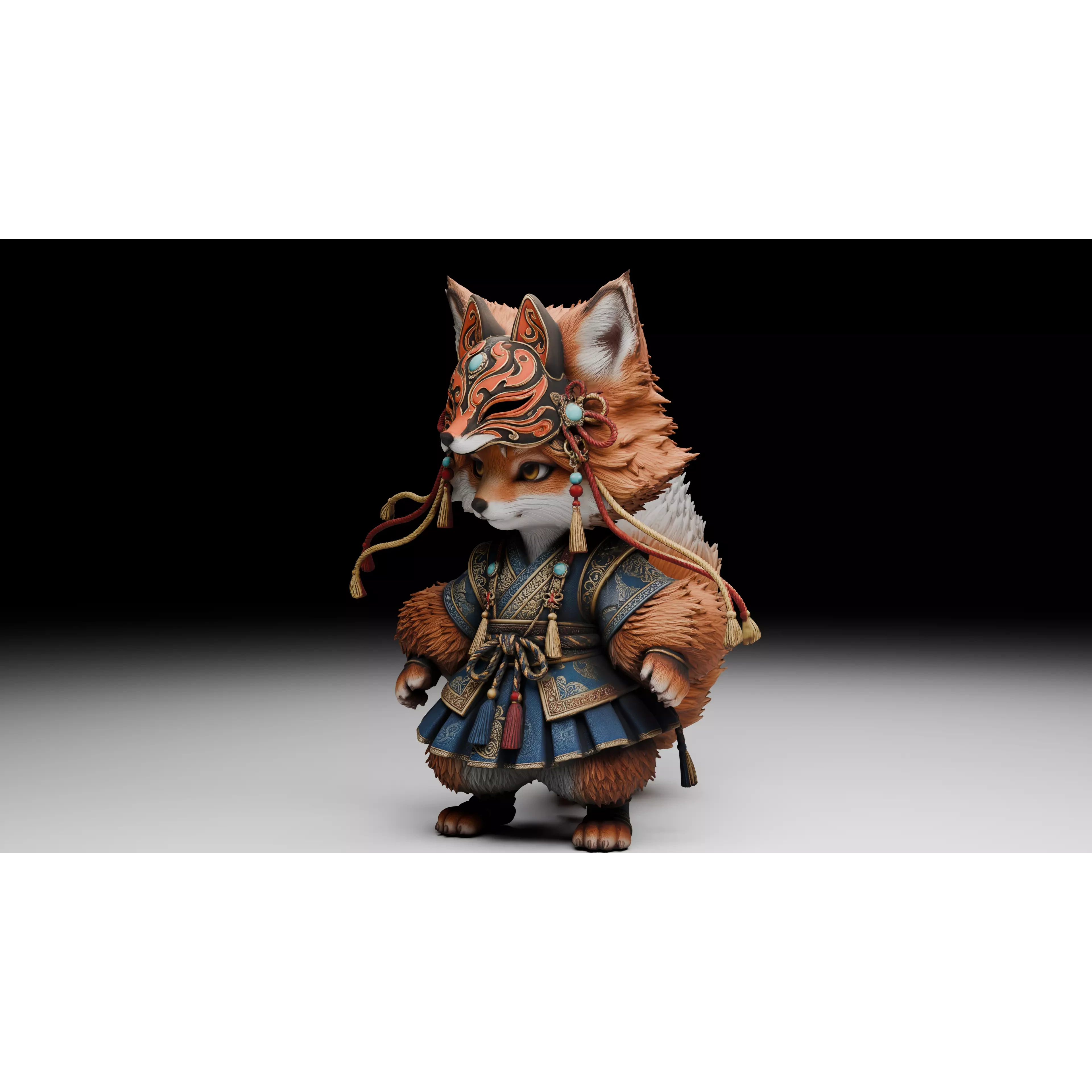 Fantasy Fox Warrior Character Free 3D model 5