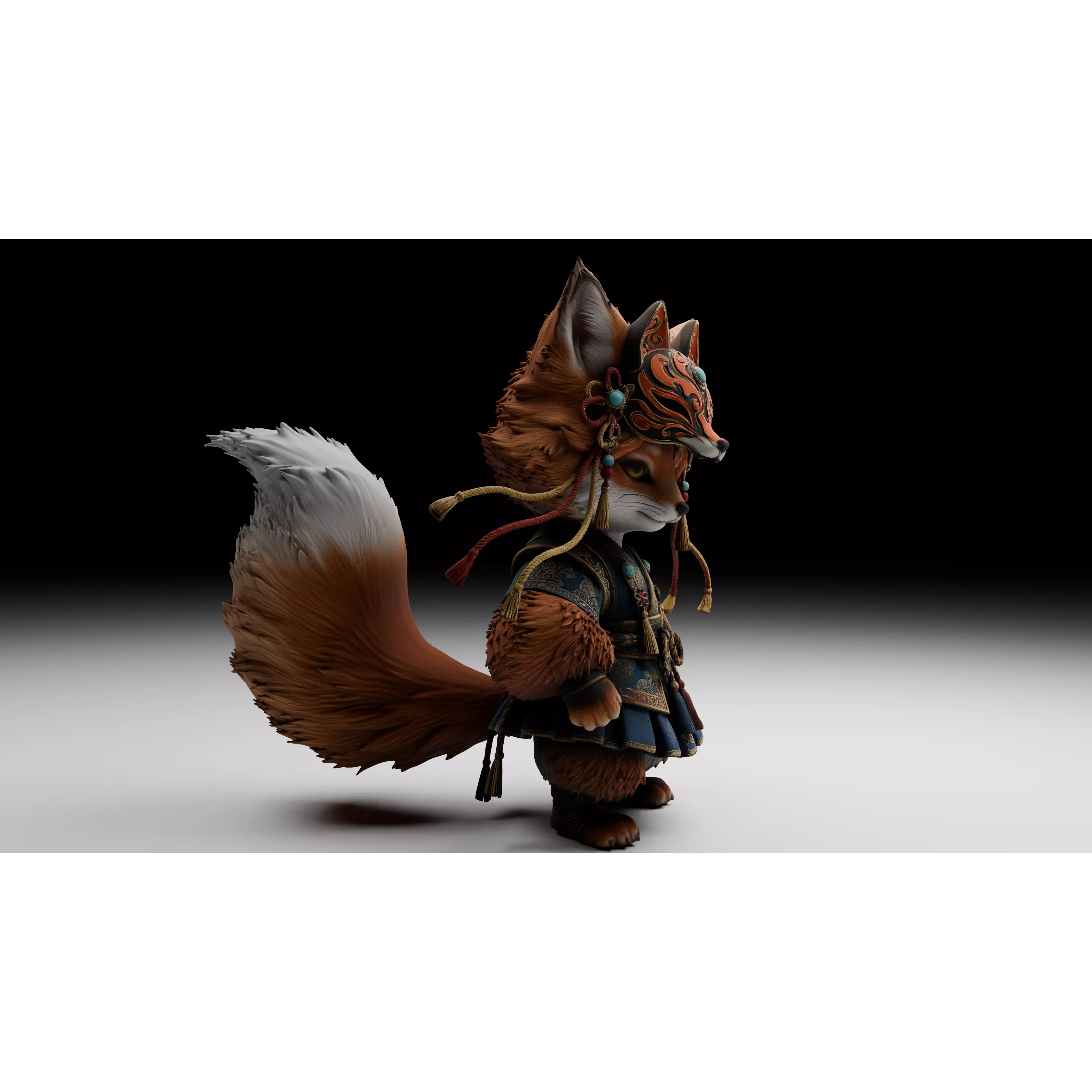 Fantasy Fox Warrior Character Free 3D model 7
