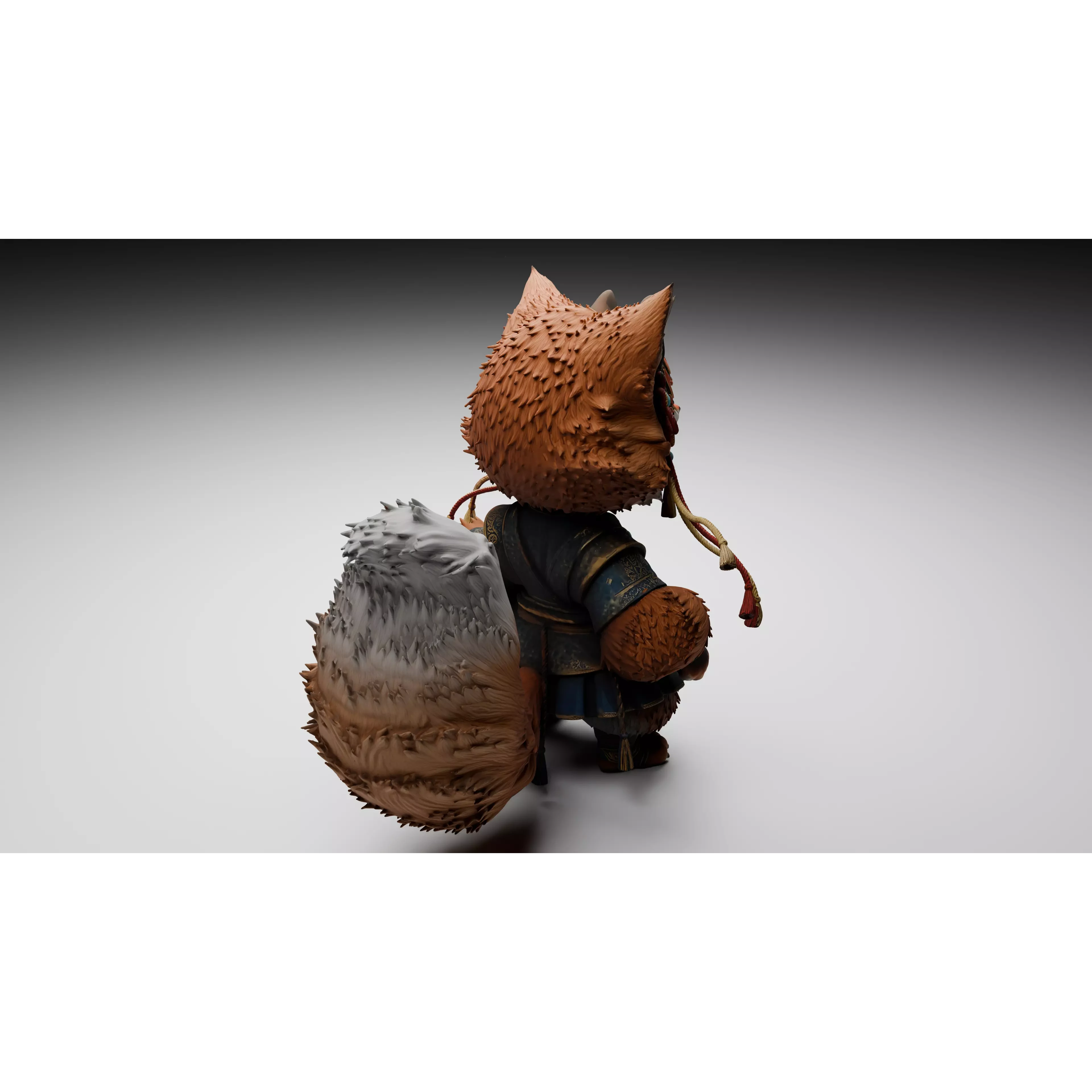 Fantasy Fox Warrior Character Free 3D model 8