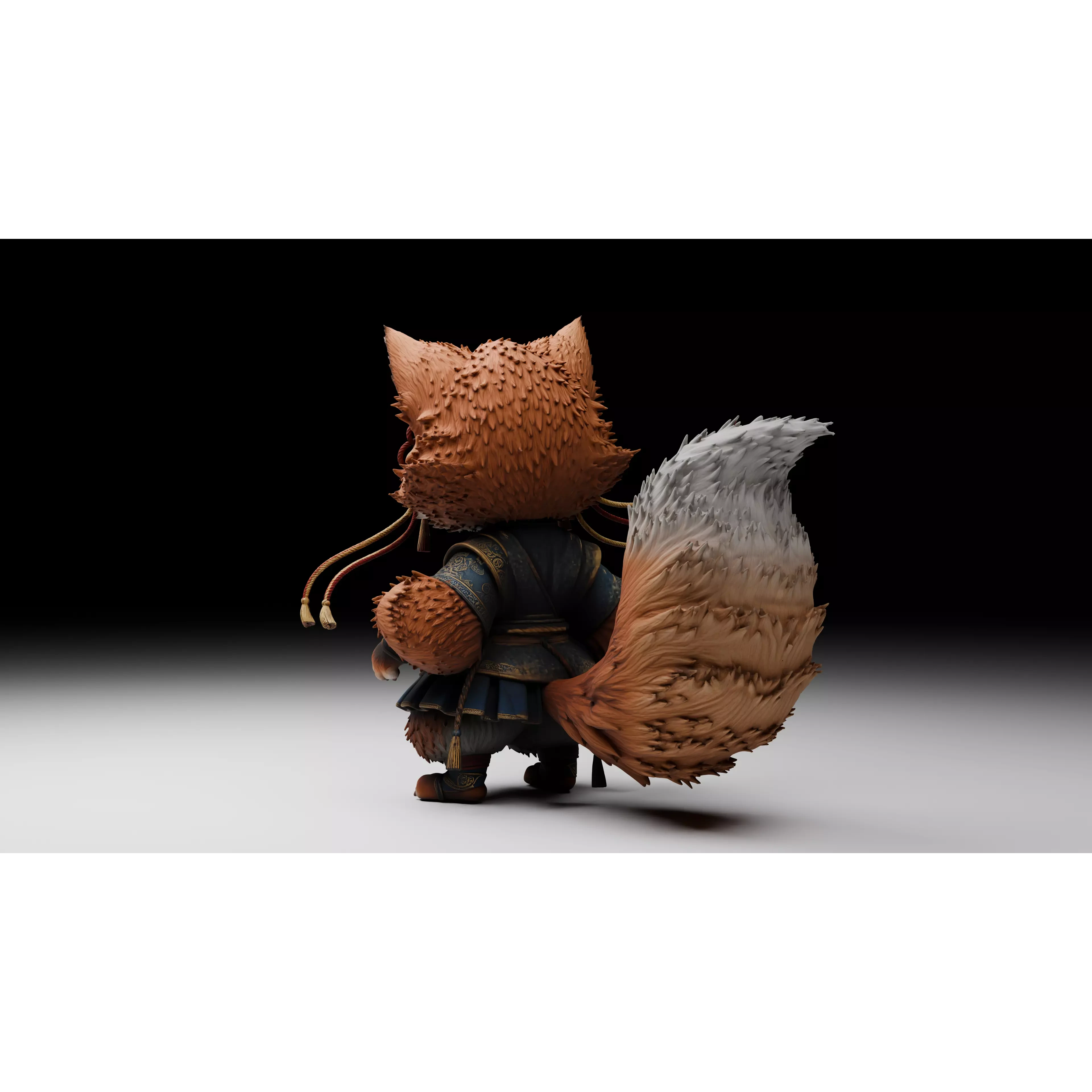 Fantasy Fox Warrior Character Free 3D model 9