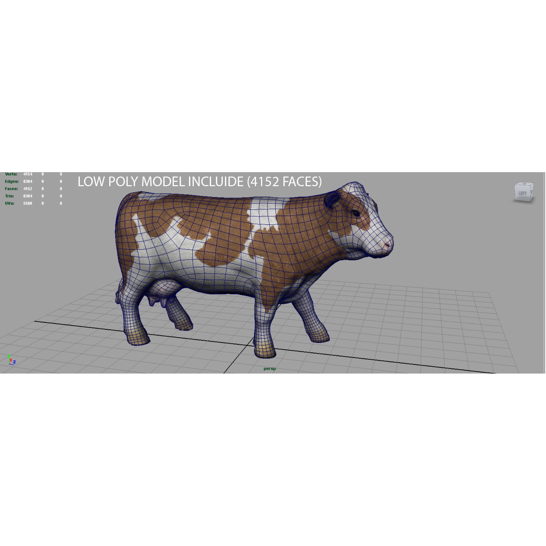 Farm Animals Collection Pack Low-poly 3D model 9