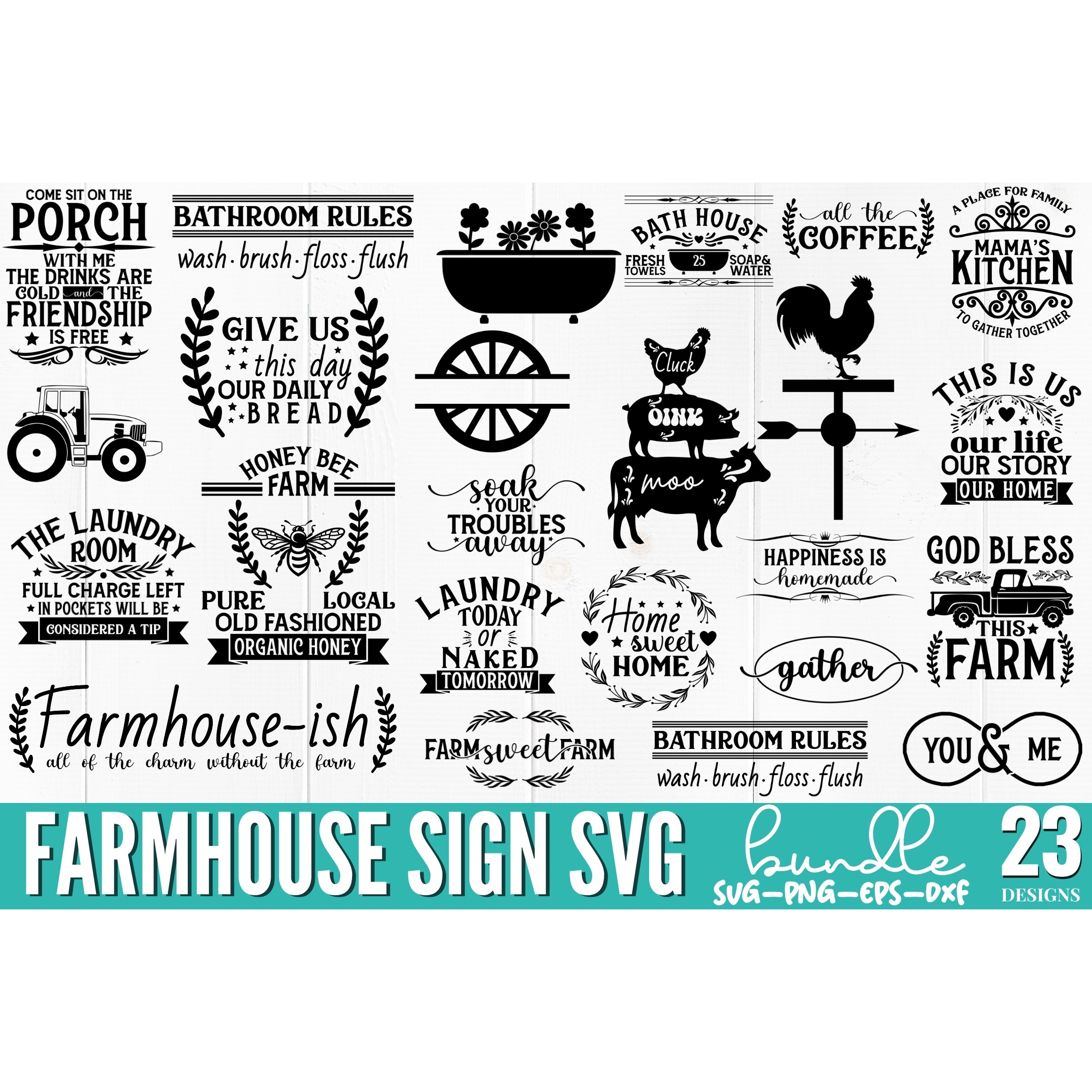 Farmhouse Sign Making SVG Bundle