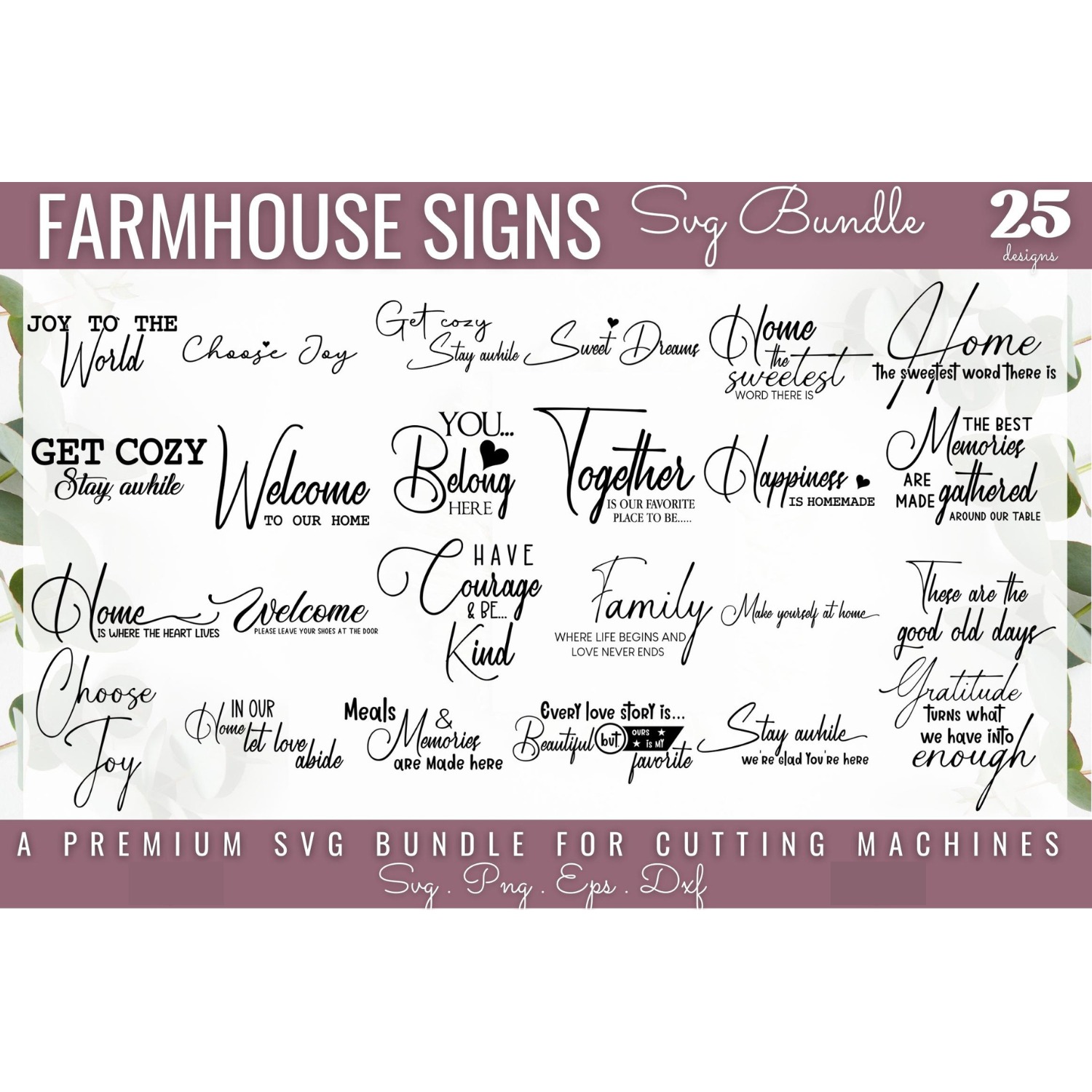 Farmhouse Sign SVG Bundle