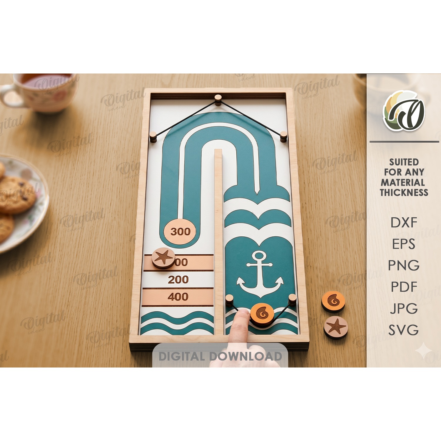 Fast Sling Puck Game Laser Cut. Board Game SVG (5)
