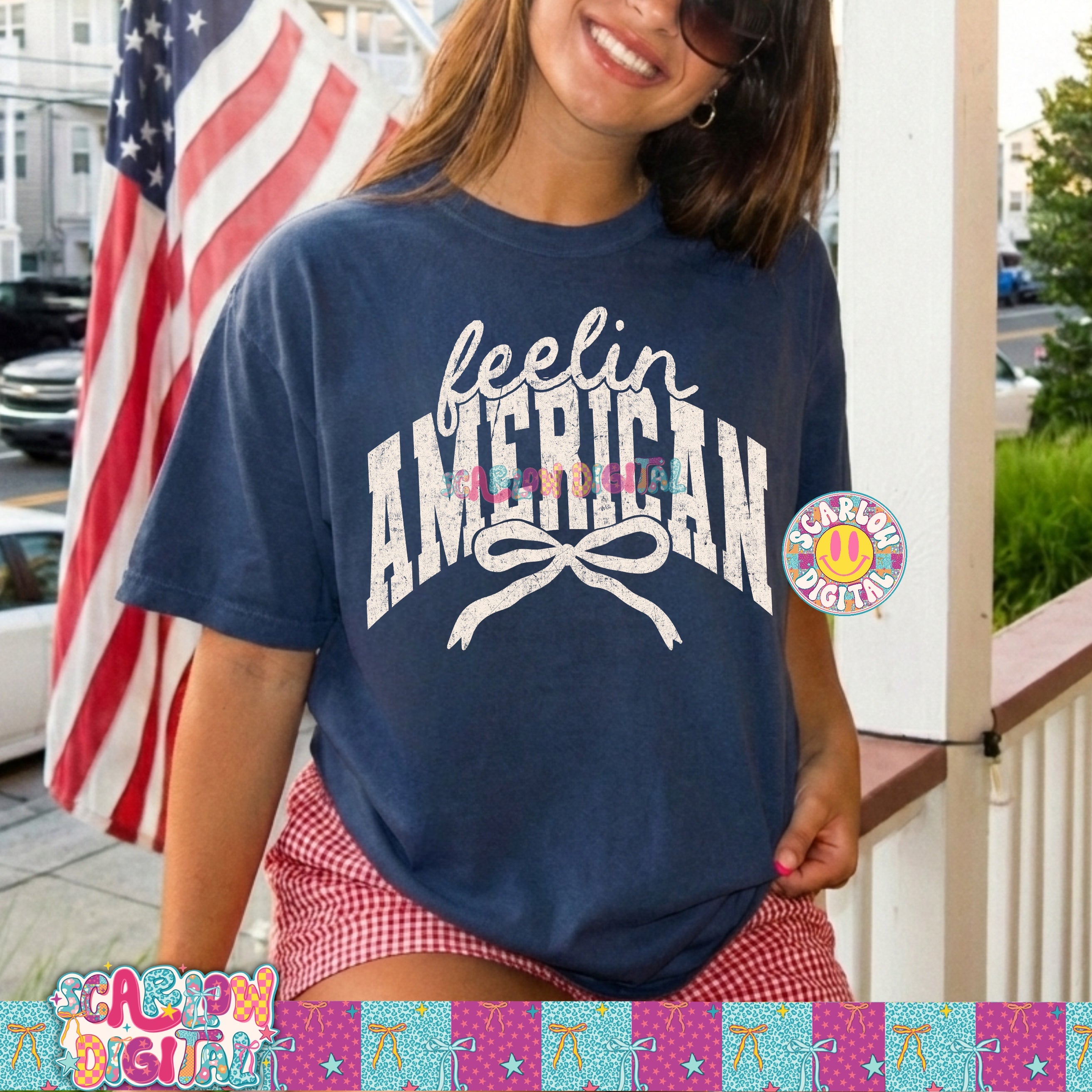 Feelin American PNG Digital Design 2