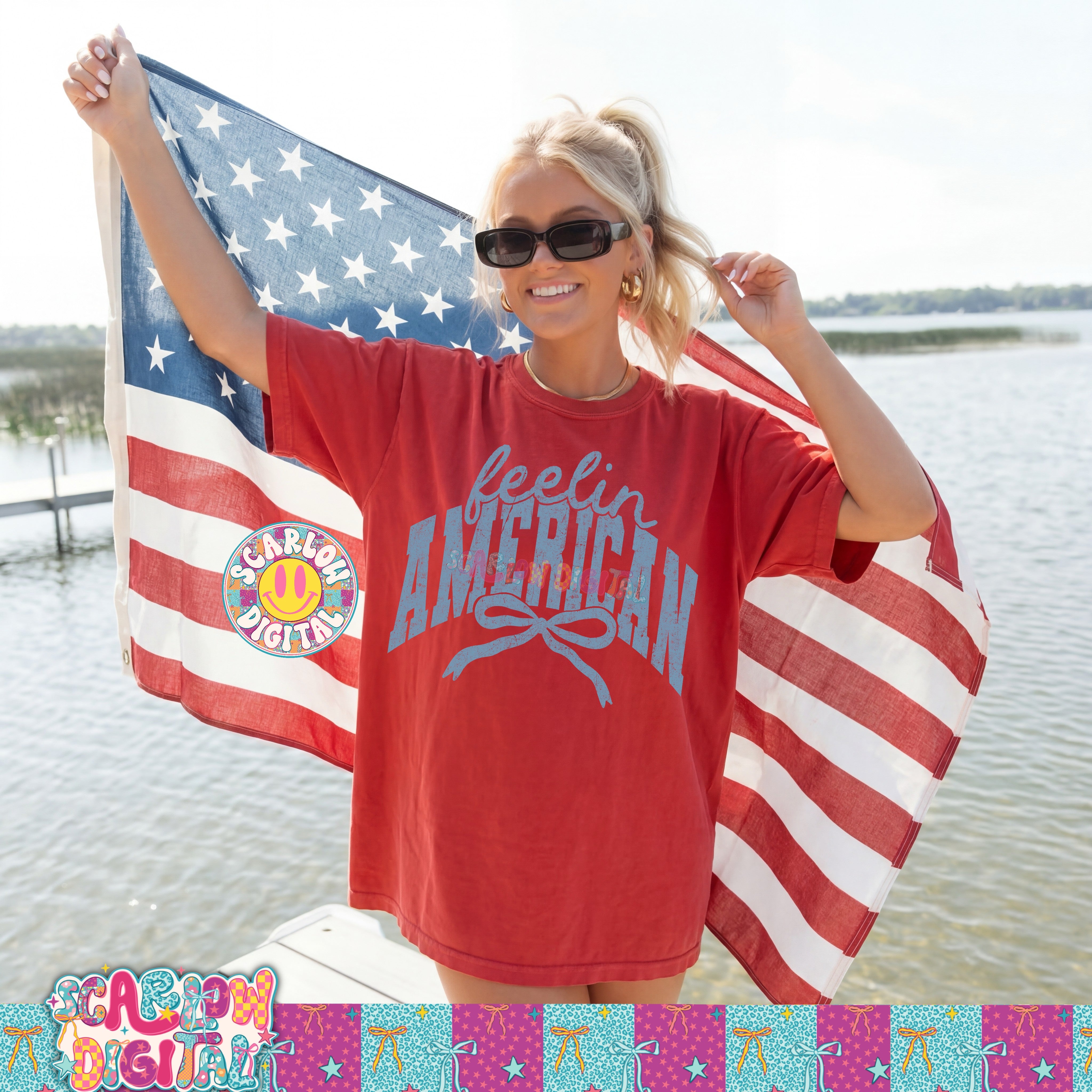 Feelin American PNG Digital Design 4