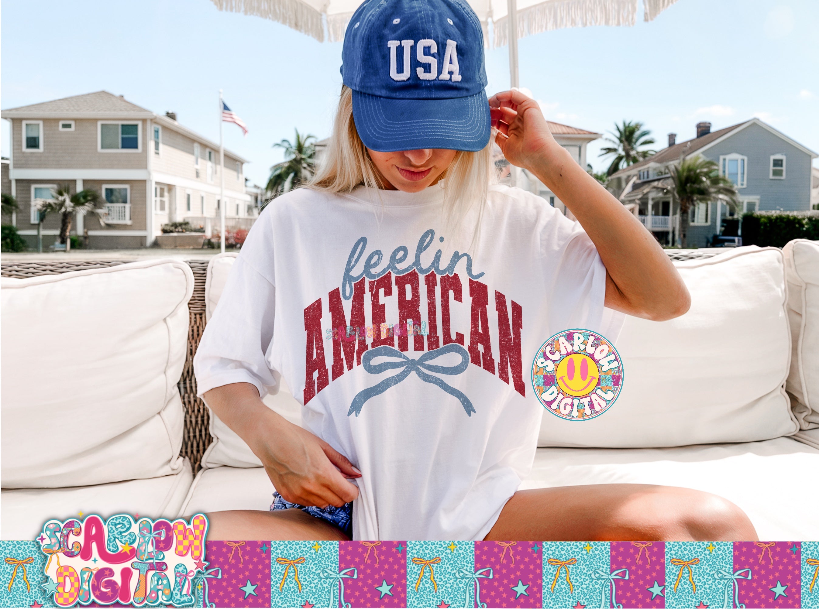 Feelin American PNG Digital Design 2