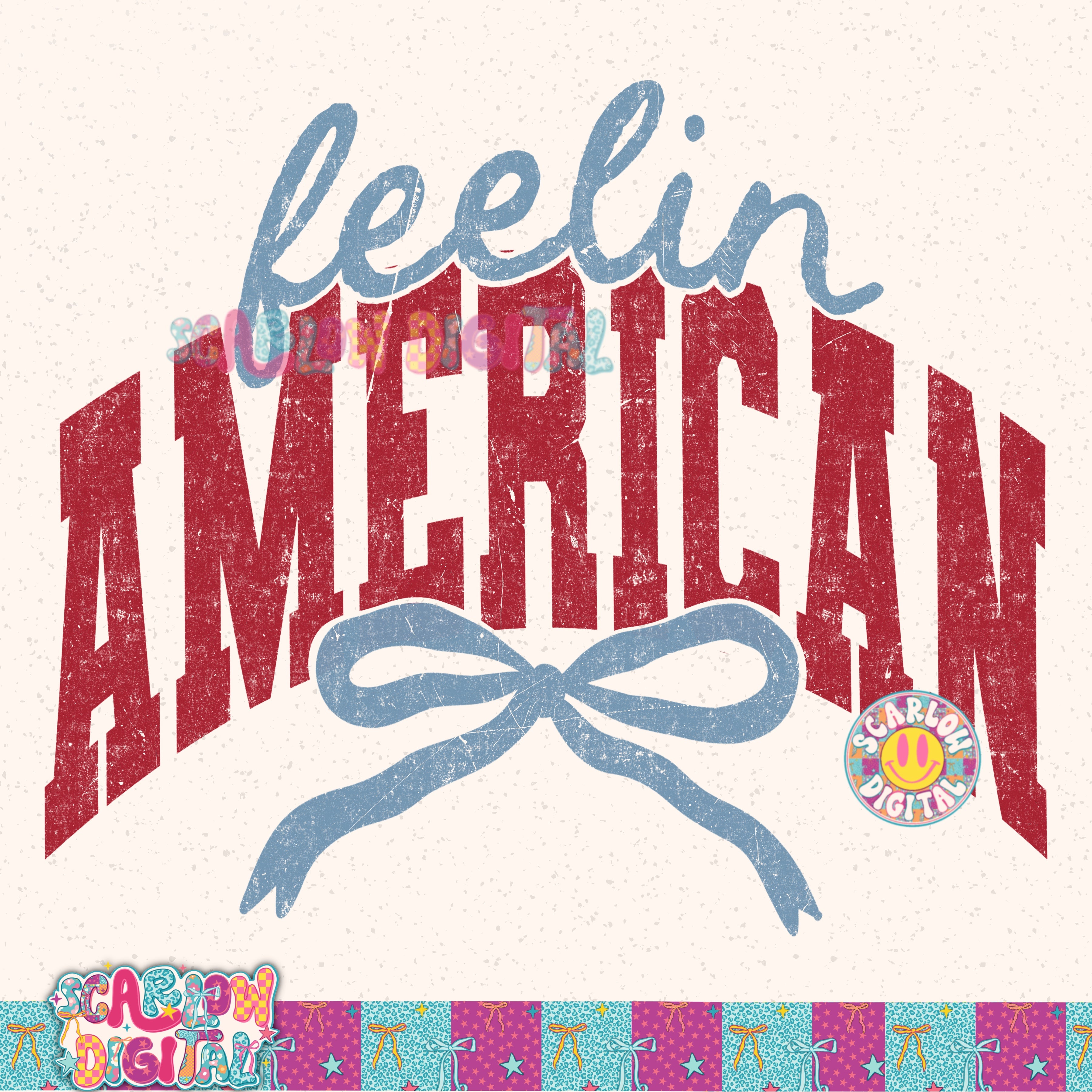 Feelin American PNG Digital Design 3