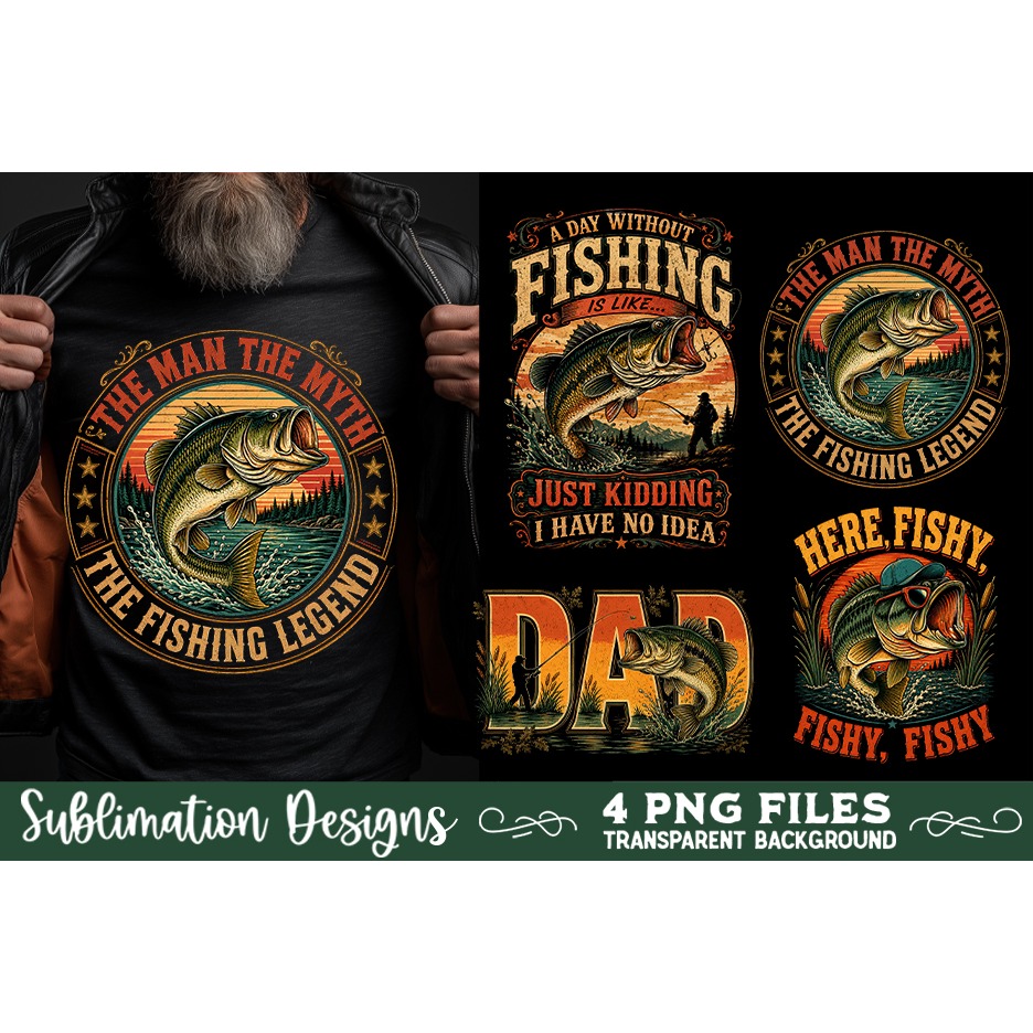 Fishing sublimation PNG, 4 Fishing PNG, Father's day PNG 2