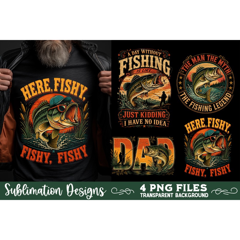 Fishing sublimation PNG, 4 Fishing PNG, Father's day PNG 4