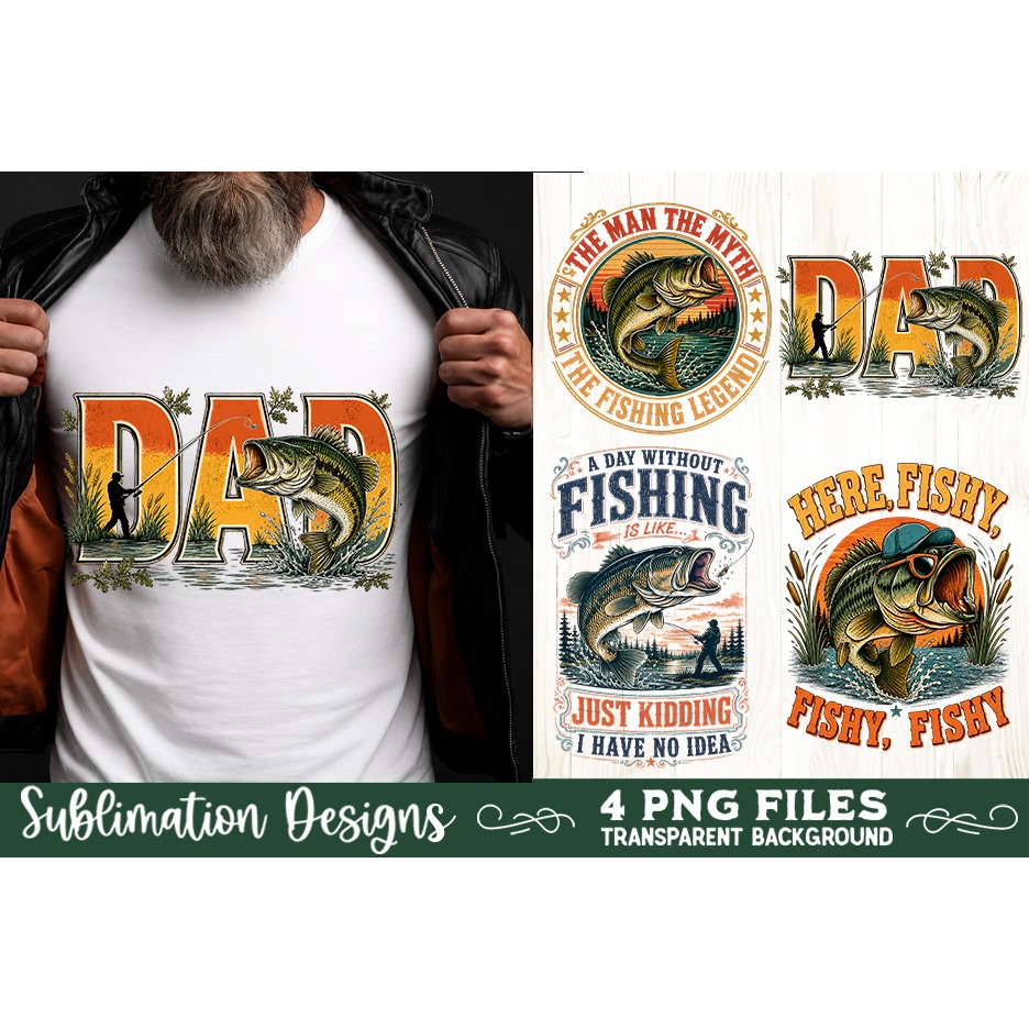 Fishing sublimation PNG, 4 Fishing PNG, Father's day PNG 8
