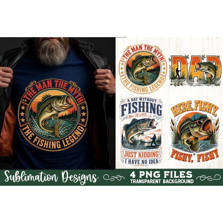 Fishing sublimation PNG, 4 Fishing PNG, Father's day PNG 9