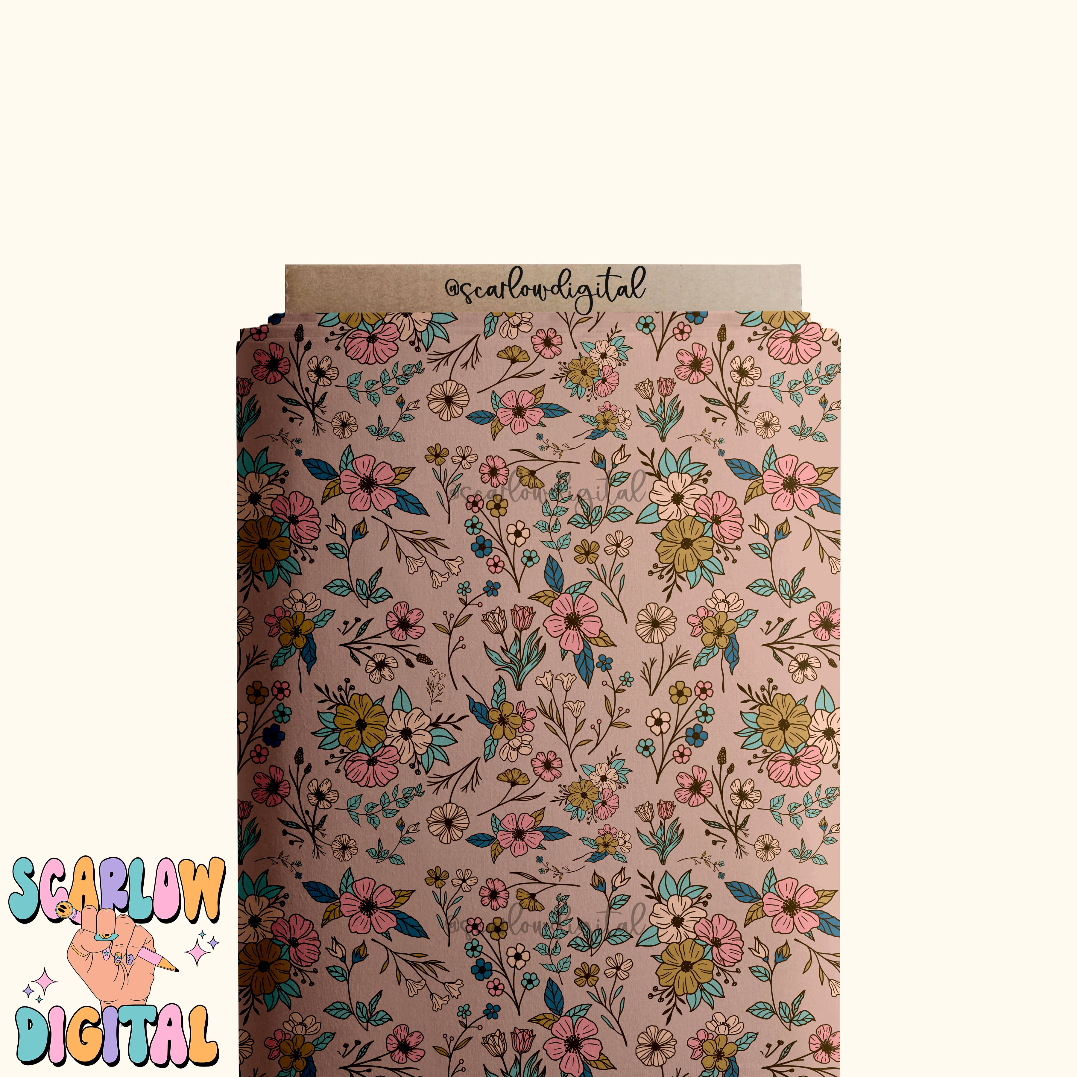 Floral Seamless Pattern Digital Design Download, vintage seamless pattern, easter seamless pattern, spring seamless, flower digital paper 4