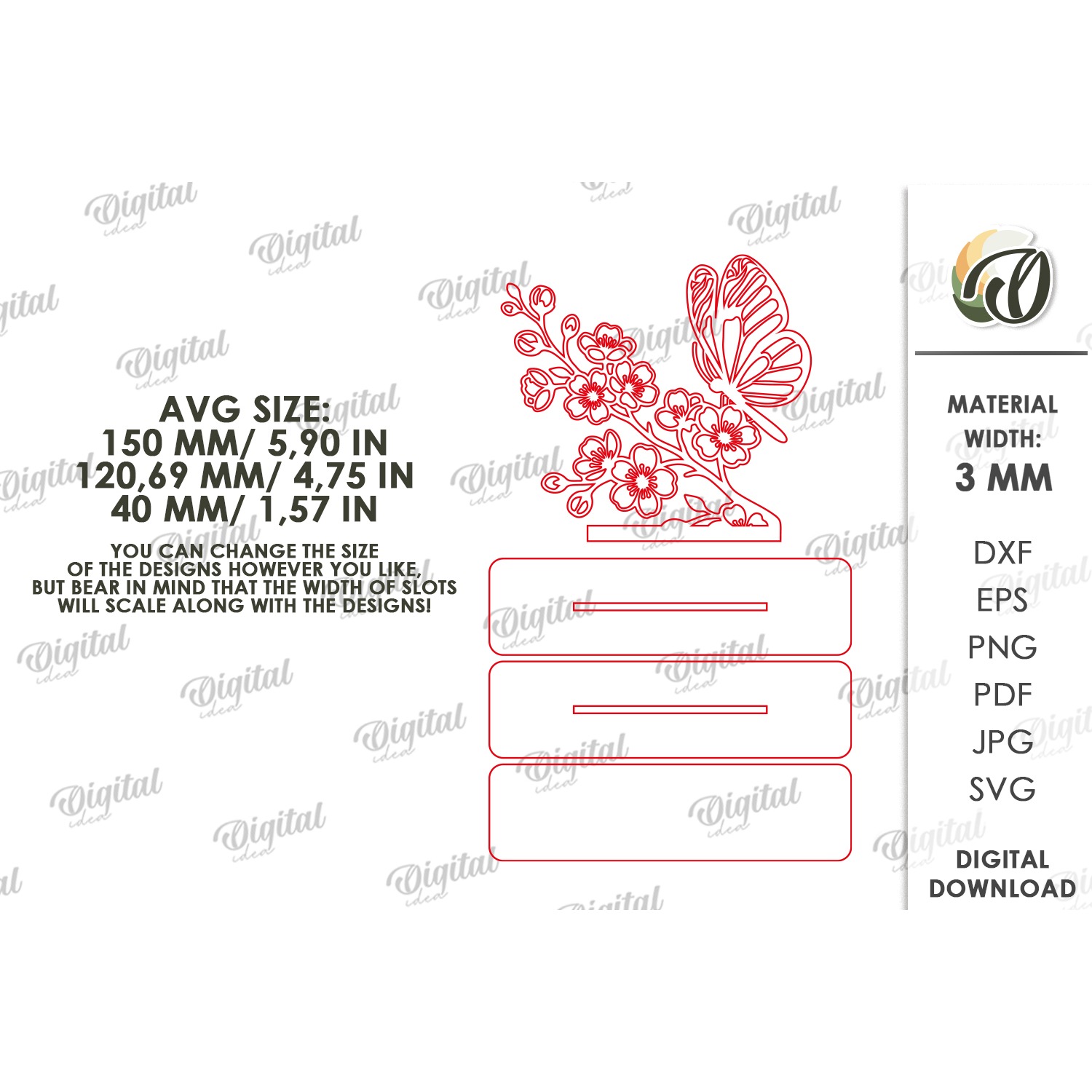 Floral Stand Decor Laser Cut. Standing Home Decor SVG (2) 2