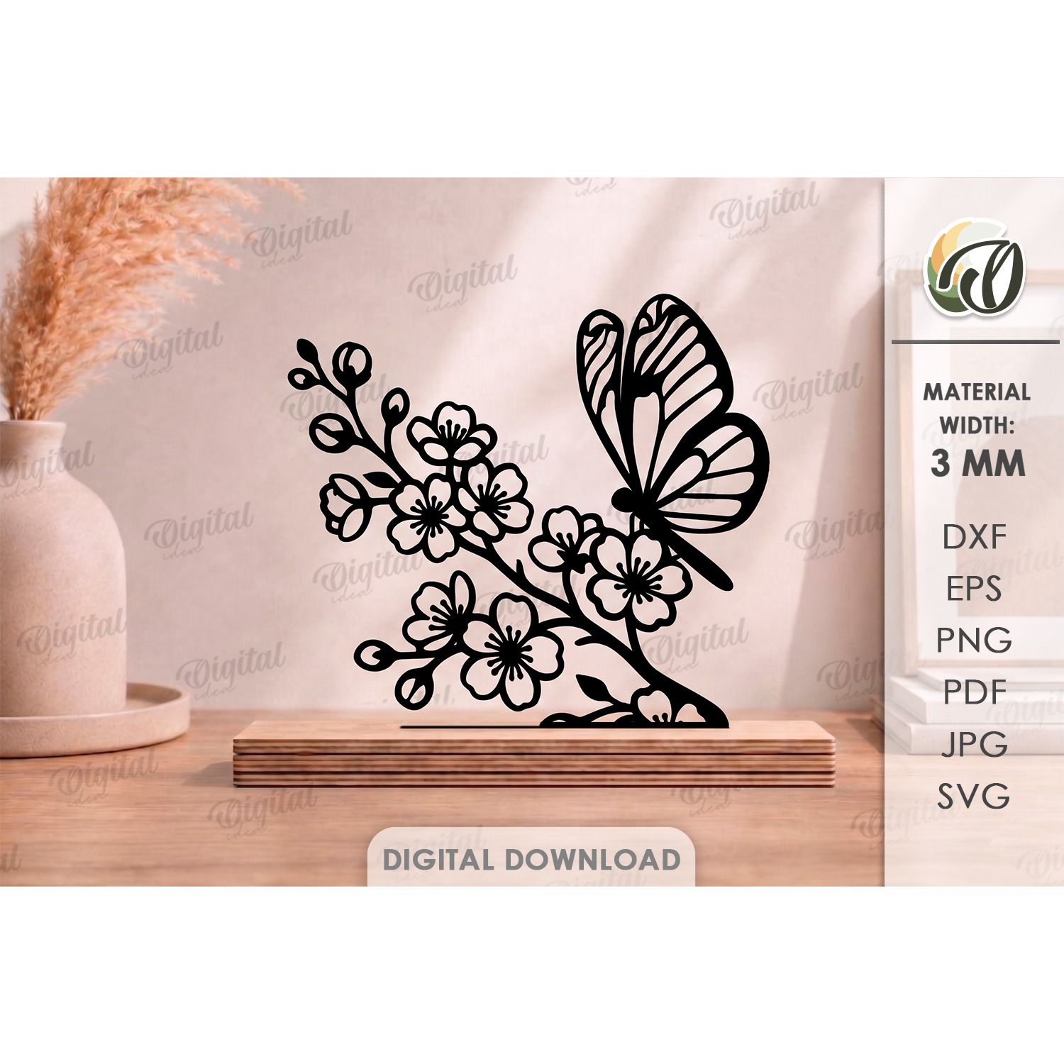 Floral Stand Decors Budle Laser Cut. Standing Home Decor SVG 11