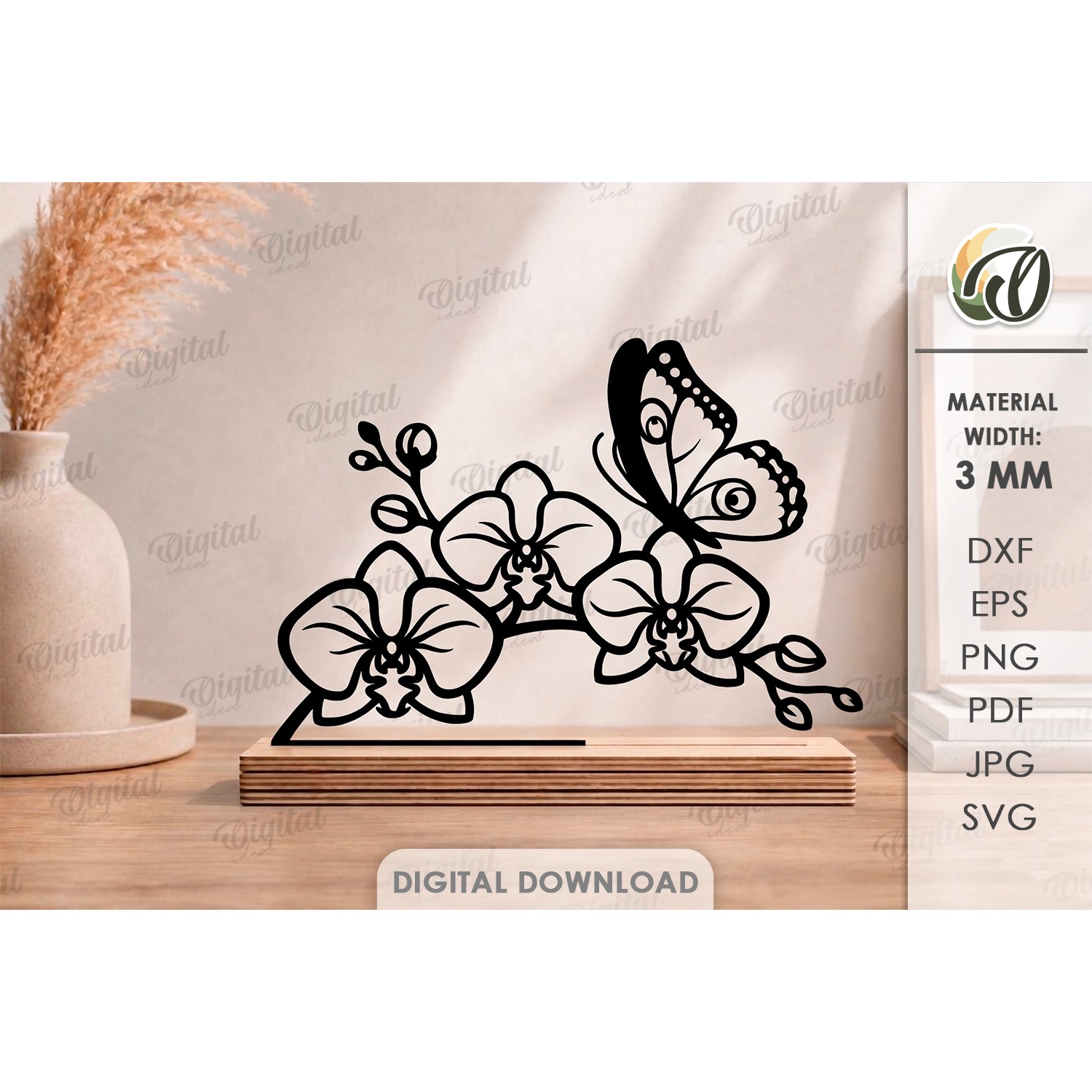 Floral Stand Decors Budle Laser Cut. Standing Home Decor SVG 13