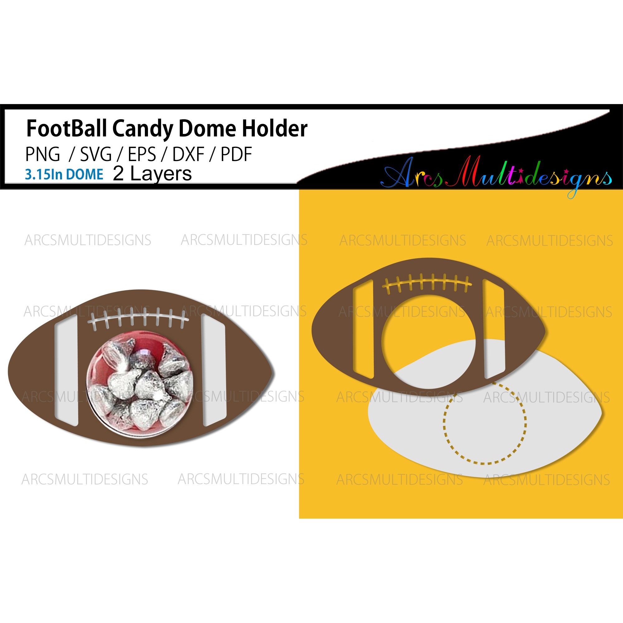 Football Candy Dome holder