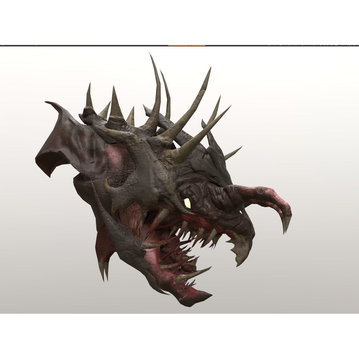 Four hands monster Free low-poly 3D model 3