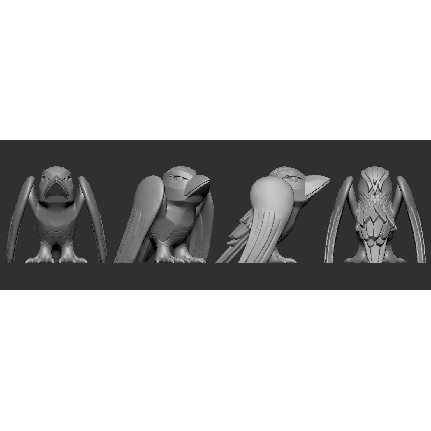 Free Stylized Raven 3D print ready Free 3D print model 2
