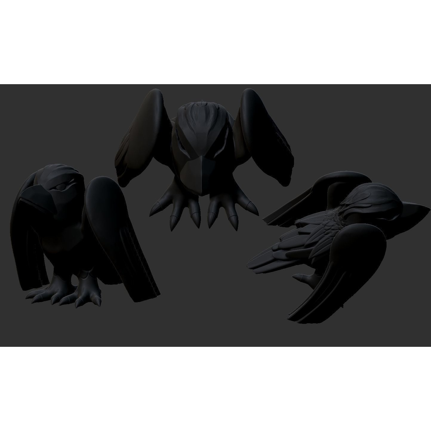 Free Stylized Raven 3D print ready Free 3D print model 5
