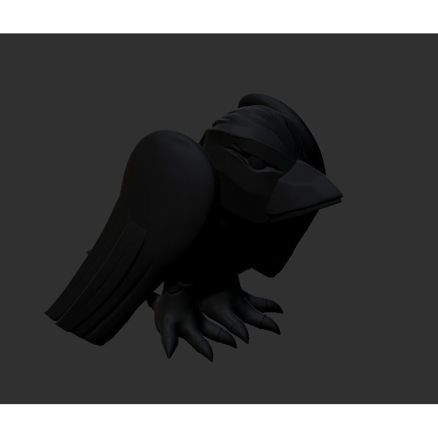 Free Stylized Raven 3D print ready Free 3D print model 7