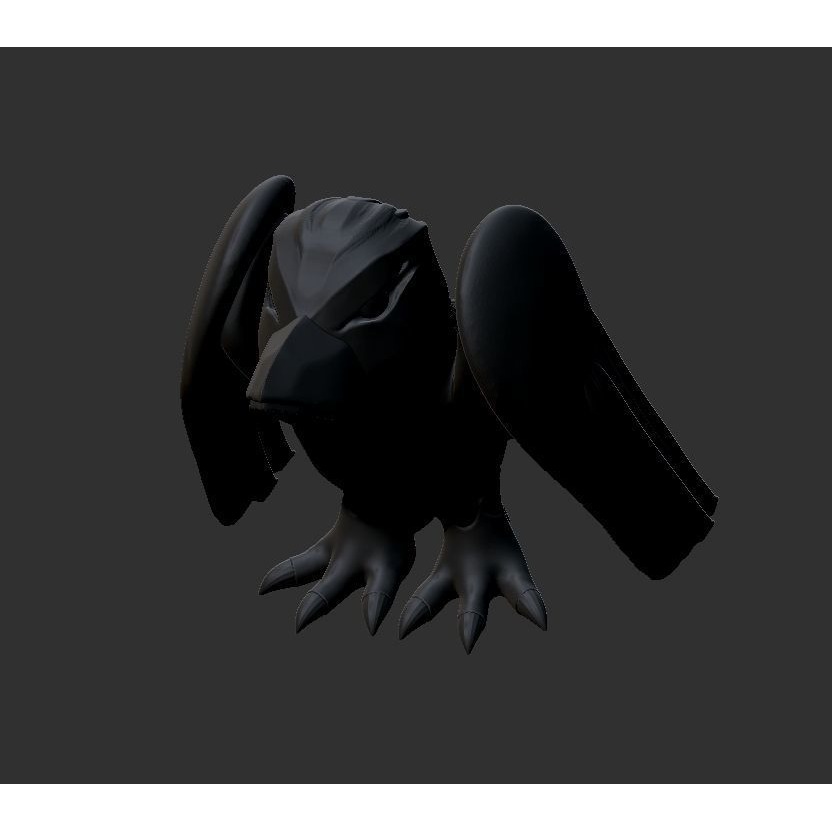 Free Stylized Raven 3D print ready Free 3D print model 8