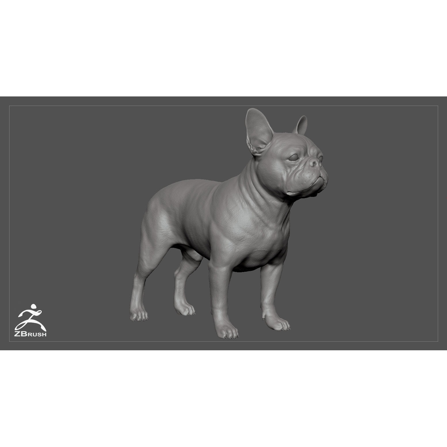 French Bulldog High-Poly 3D print model 2