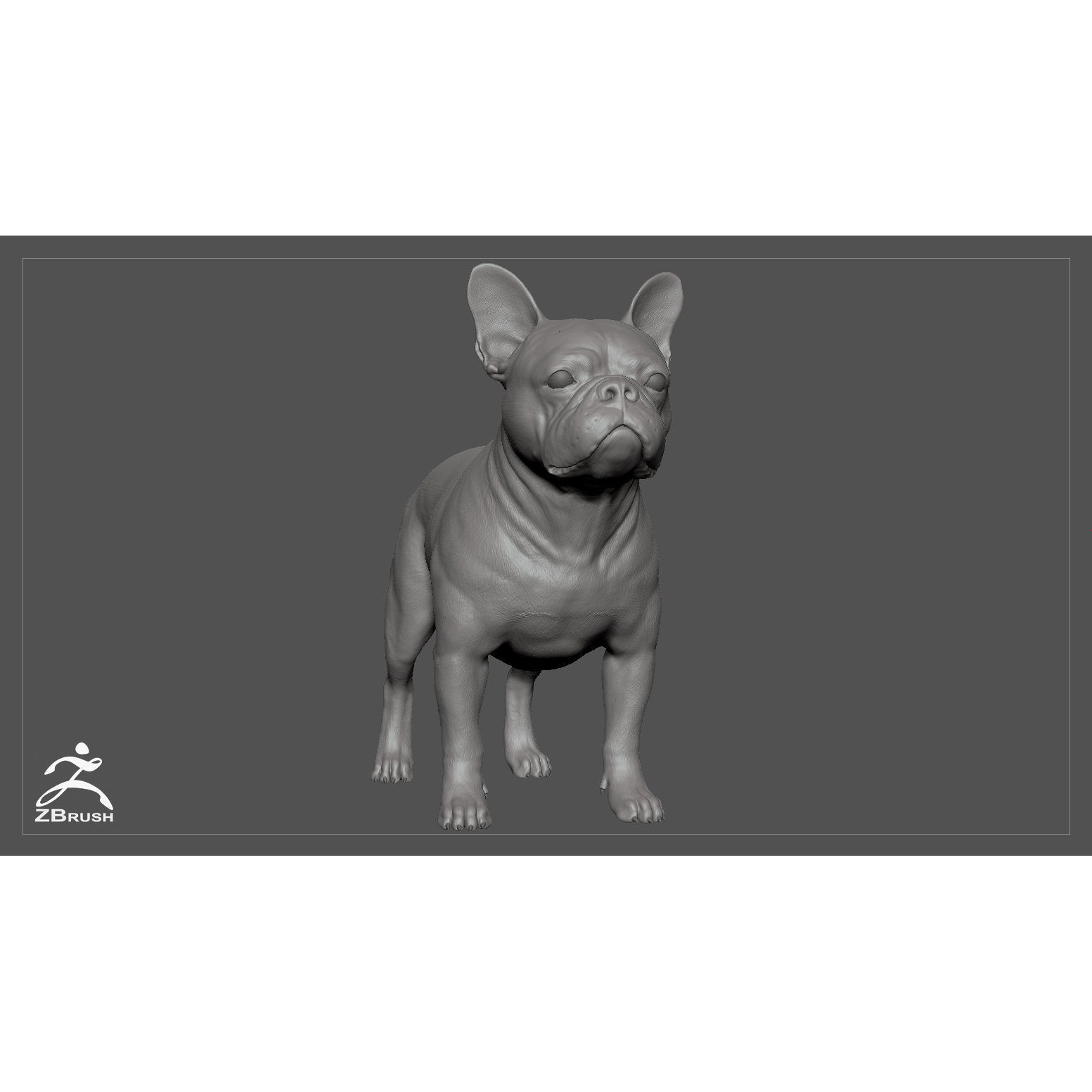 French Bulldog High-Poly 3D print model 3