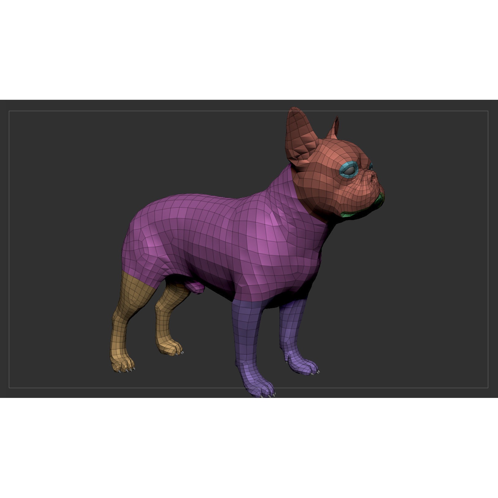 French Bulldog High-Poly 3D print model 9