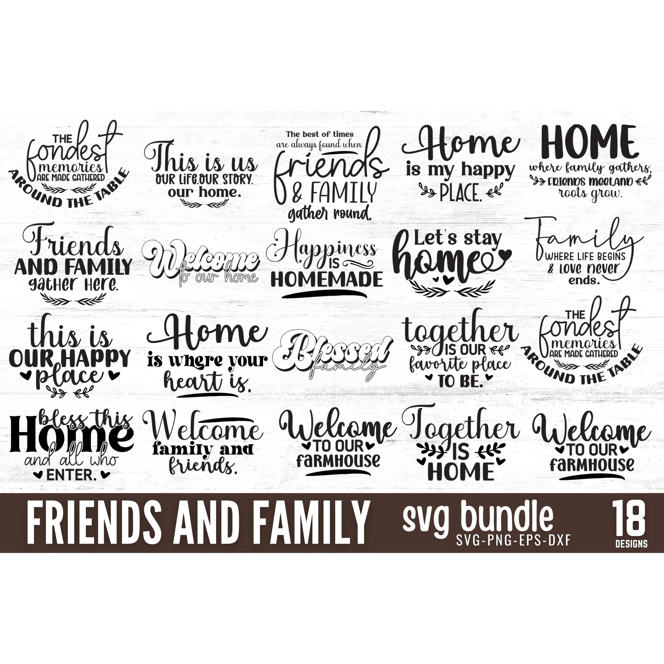 Friends and family SVG Bundle