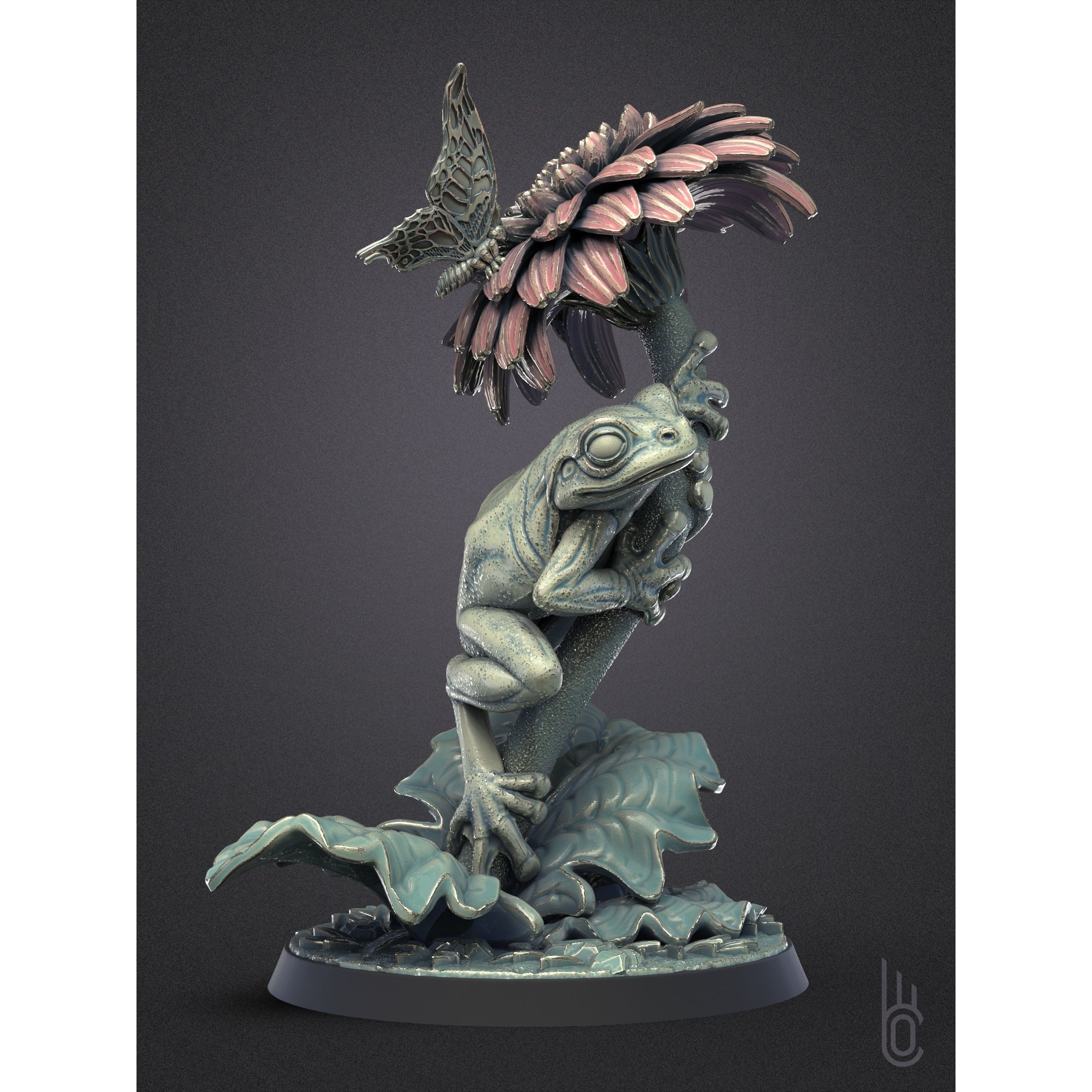 Frog Romantic 3D print model 2