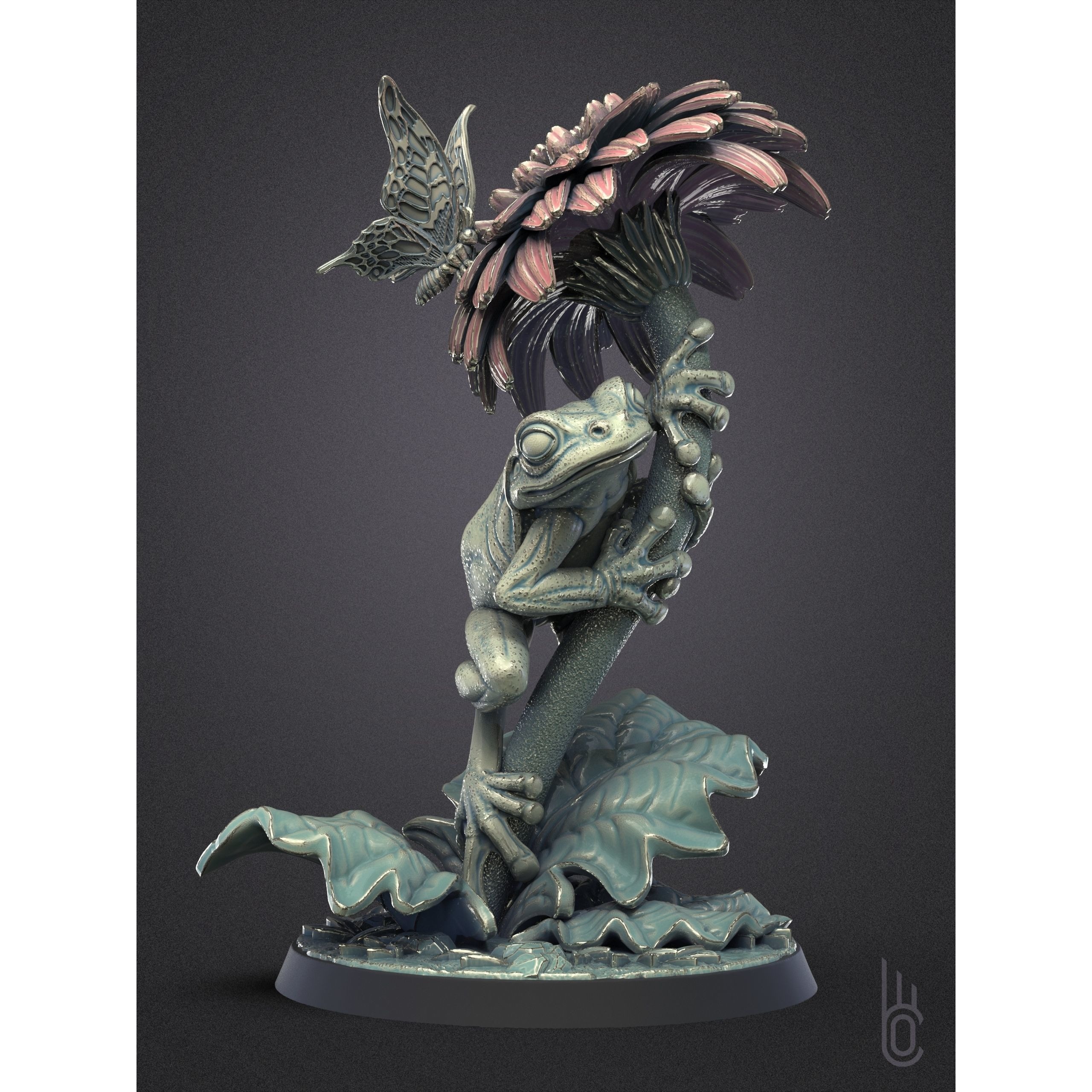 Frog Romantic 3D print model 4