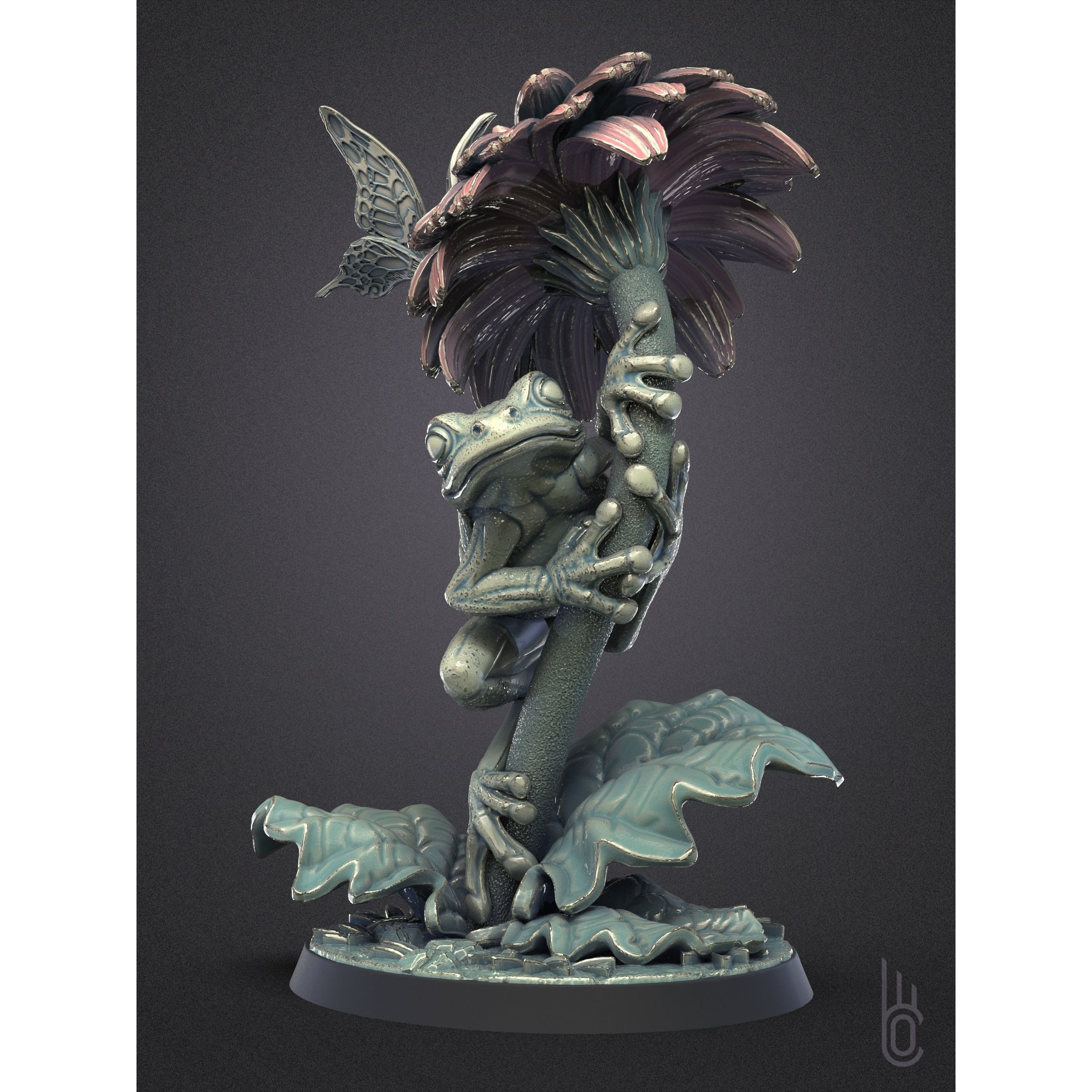 Frog Romantic 3D print model 5