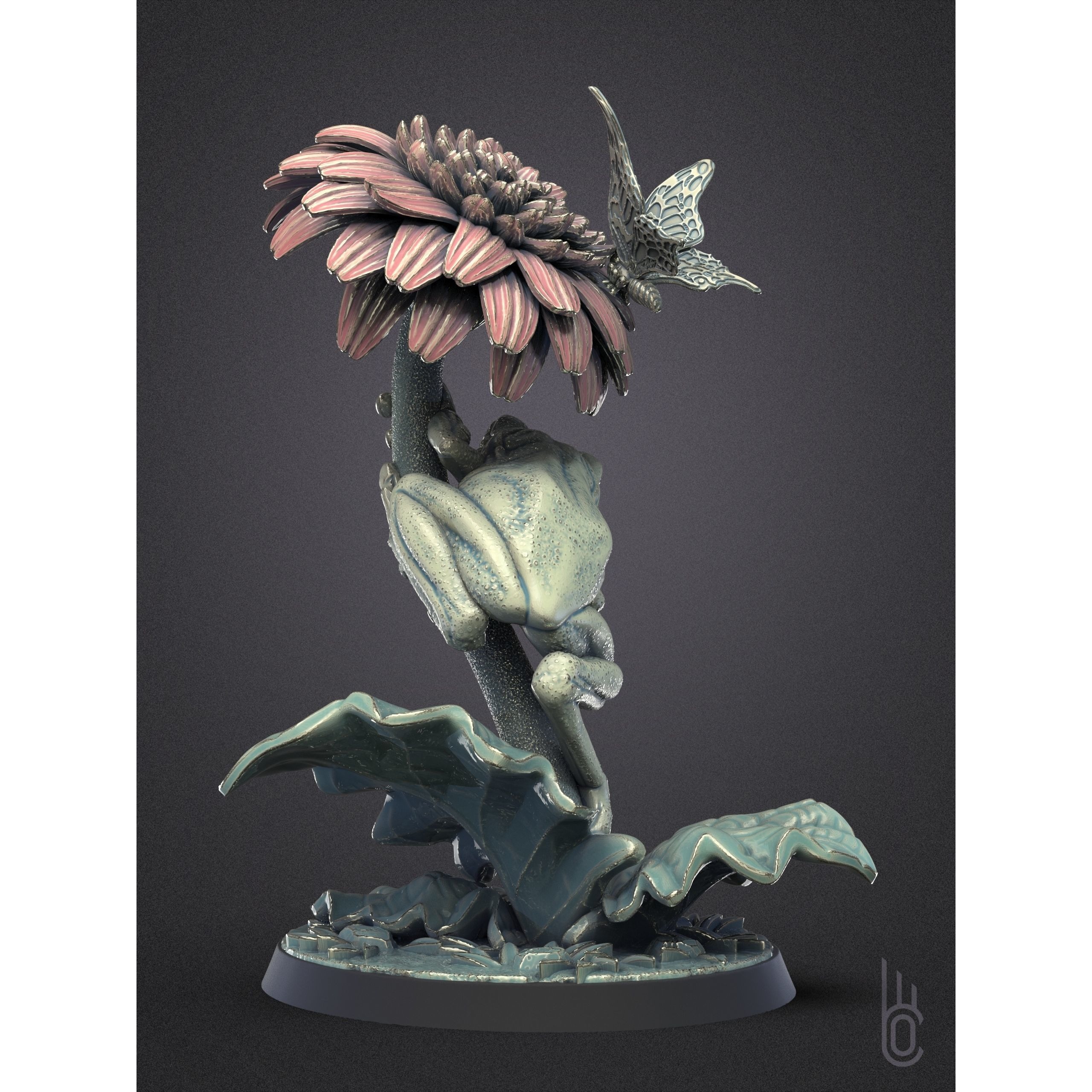 Frog Romantic 3D print model 6