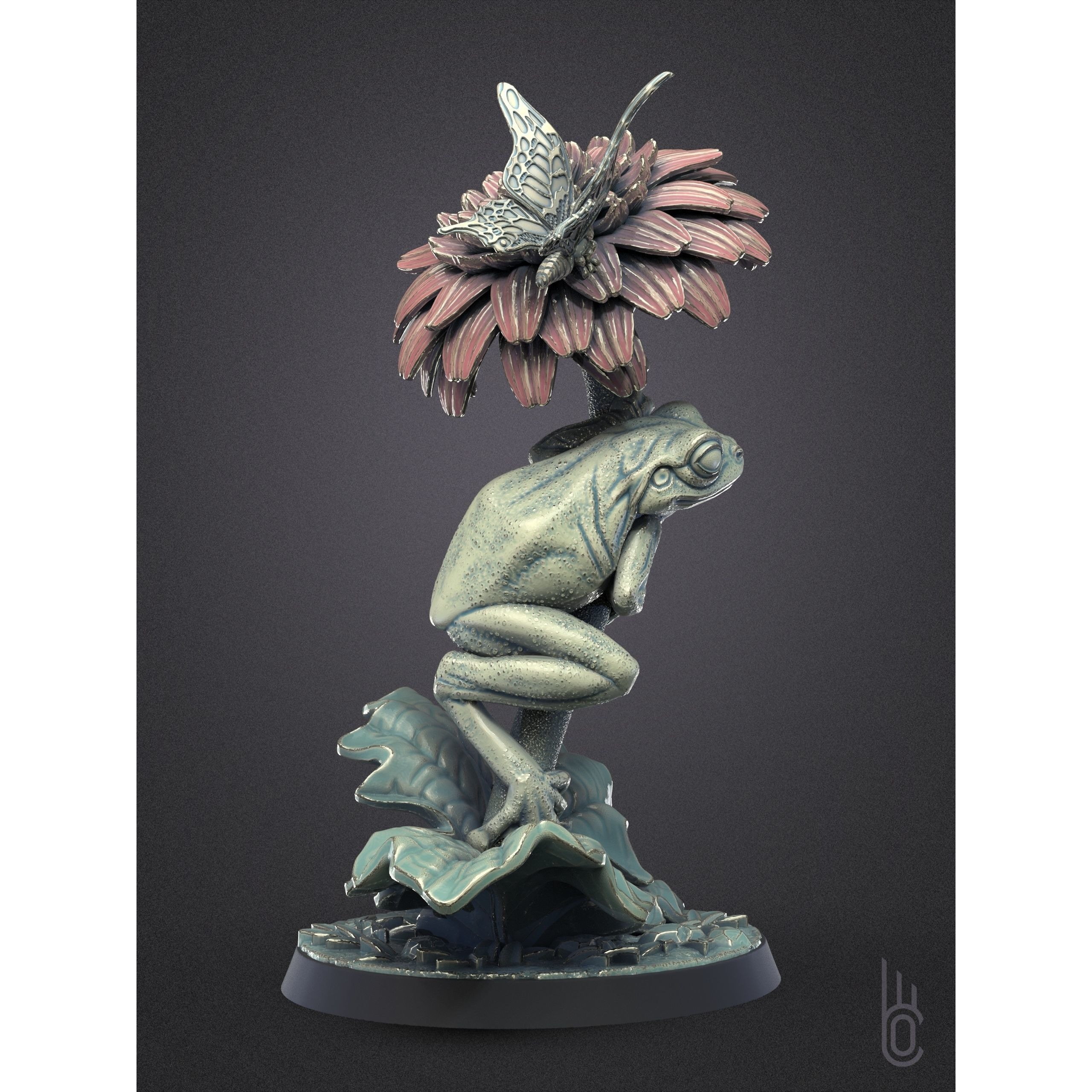 Frog Romantic 3D print model 8