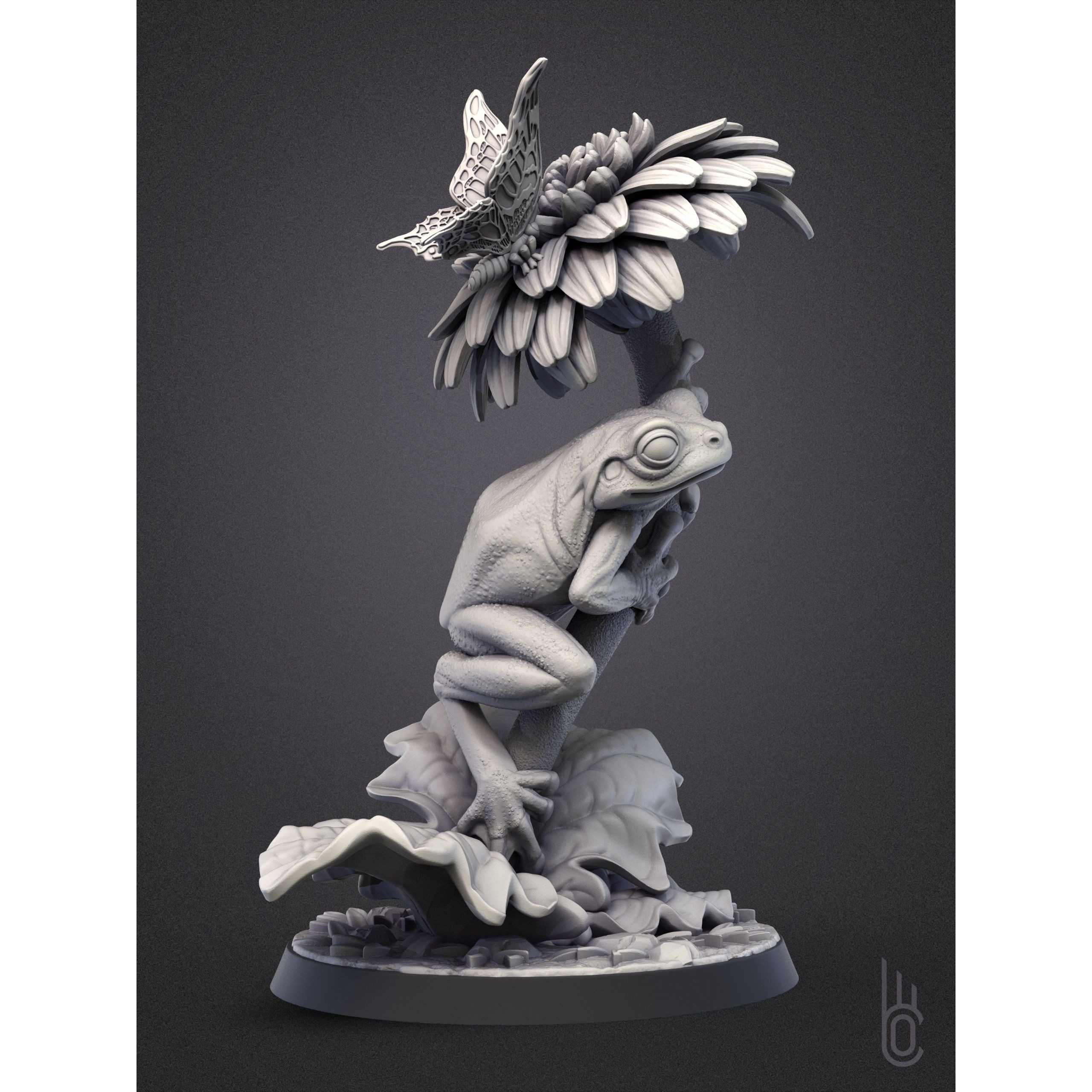 Frog Romantic 3D print model 9