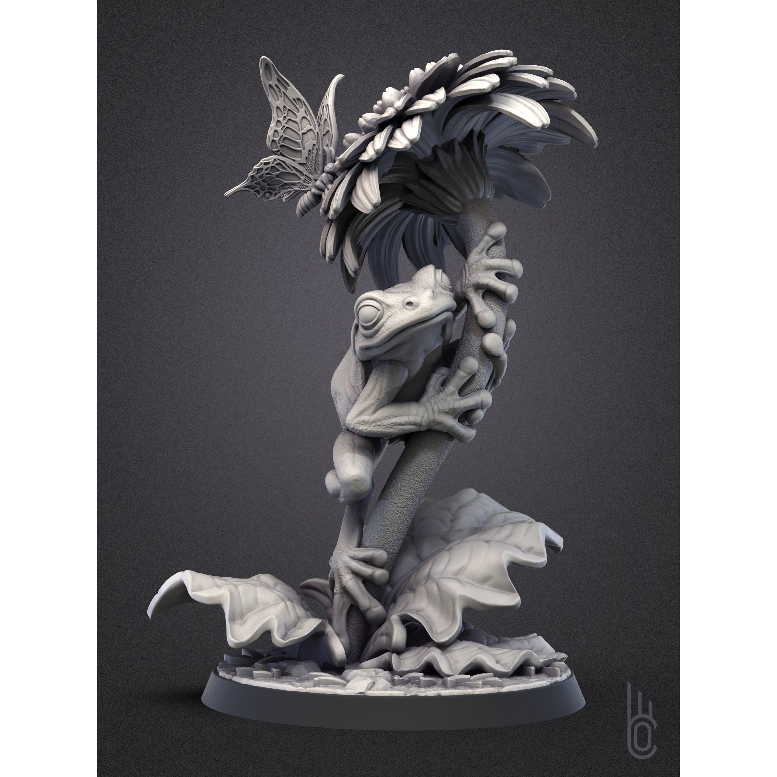 Frog Romantic 3D print model 10