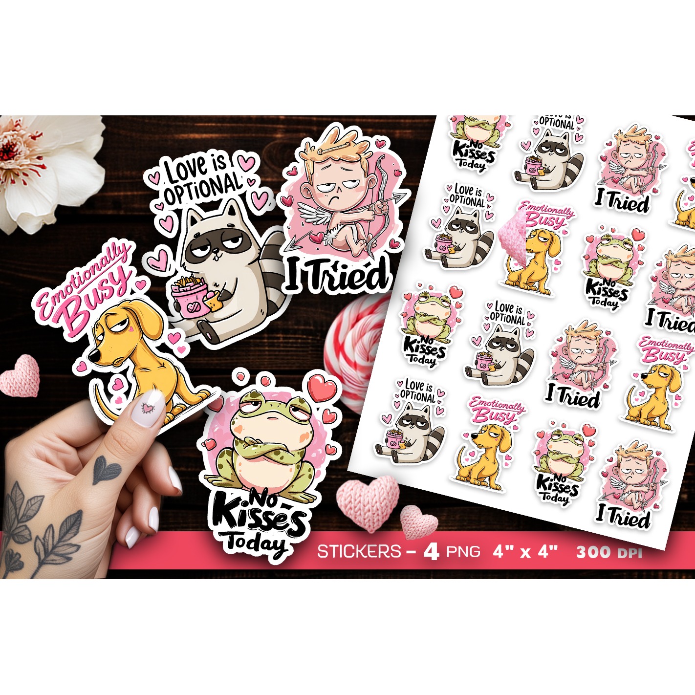 Funny Anti valentine stickers PNG, Cute Sassy Valentine (2) 2