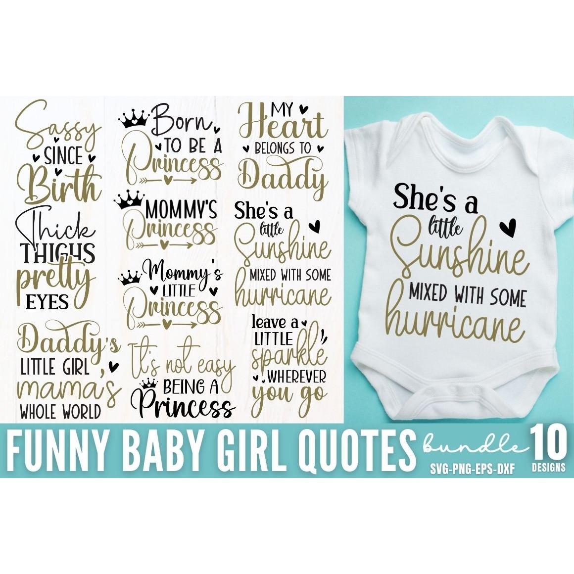 Funny Baby Girl Bundle SVG